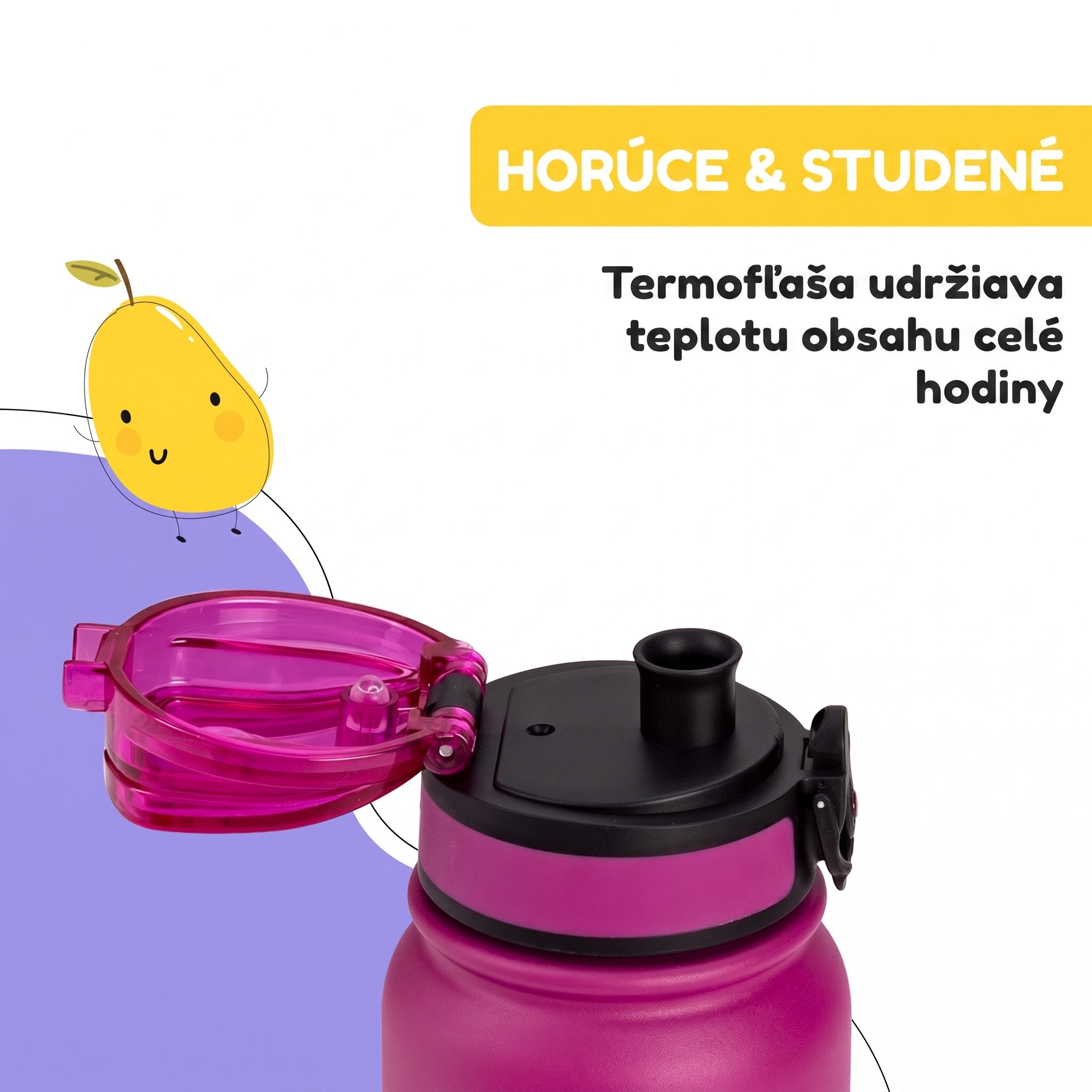 Klarstein schmatzfatz detská izolovaná fľaša na pitie 550 ml nerezová oceľ | ABS | BPA-free – Obrázok 4