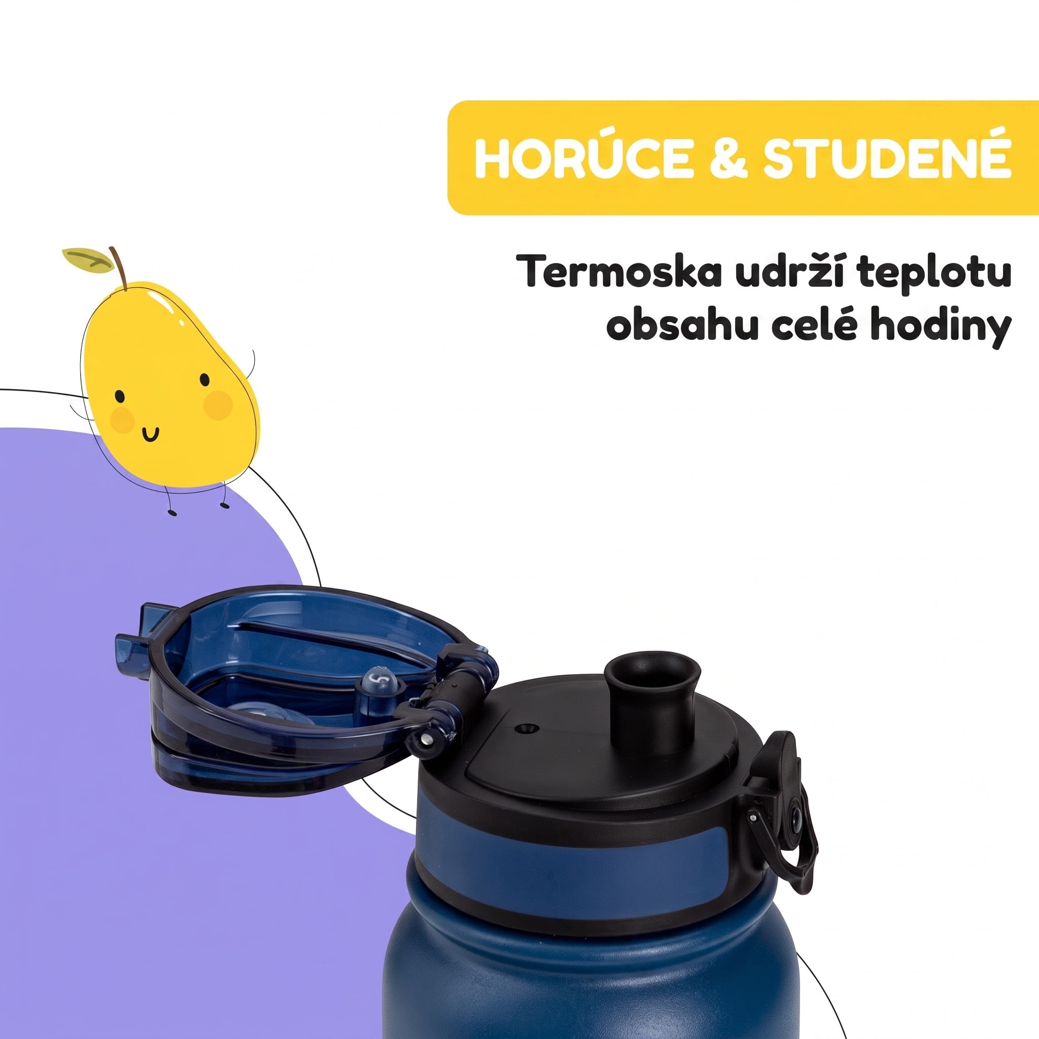 Klarstein schmatzfatz detská izolovaná fľaša na pitie 550 ml nerezová oceľ | ABS | BPA-free – Obrázok 4