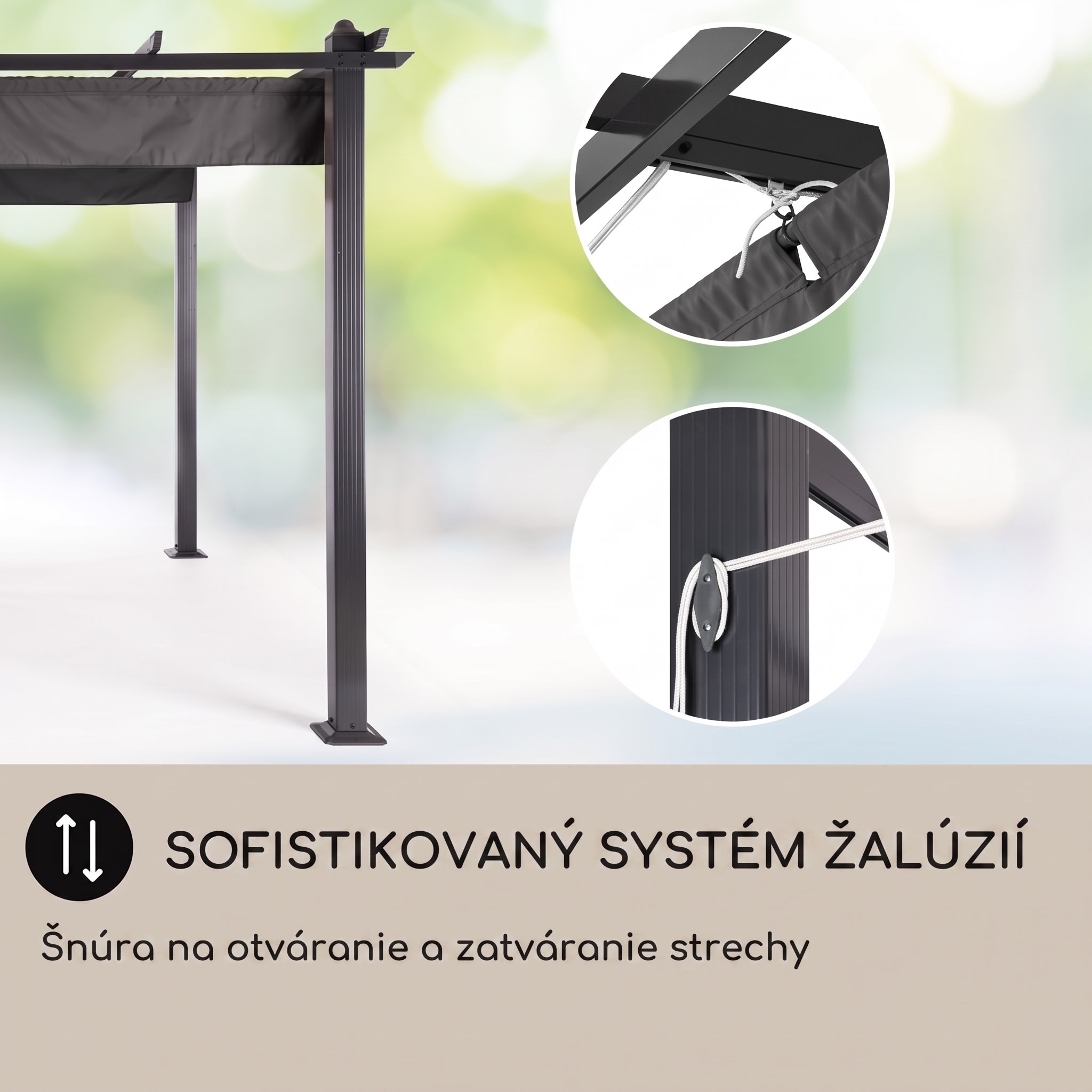 blumfeldt Pantheon pergola | 3 x 6 m | odolná voči poveternostným vplyvom | UV ochrana | celoročné použitie – Obrázok 4