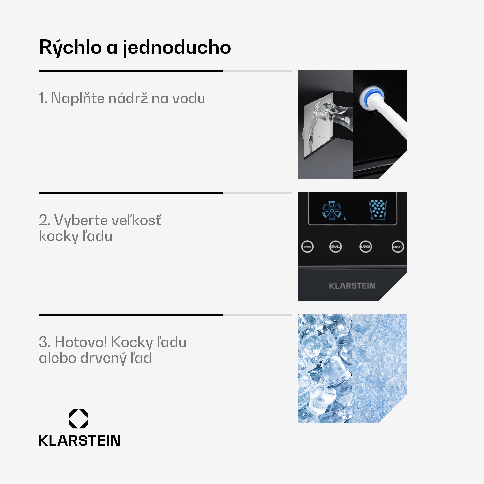 Klarstein IceAge Crush, výrobník ľadu, 2 veľkosti, drvený ľad – Obrázok 3