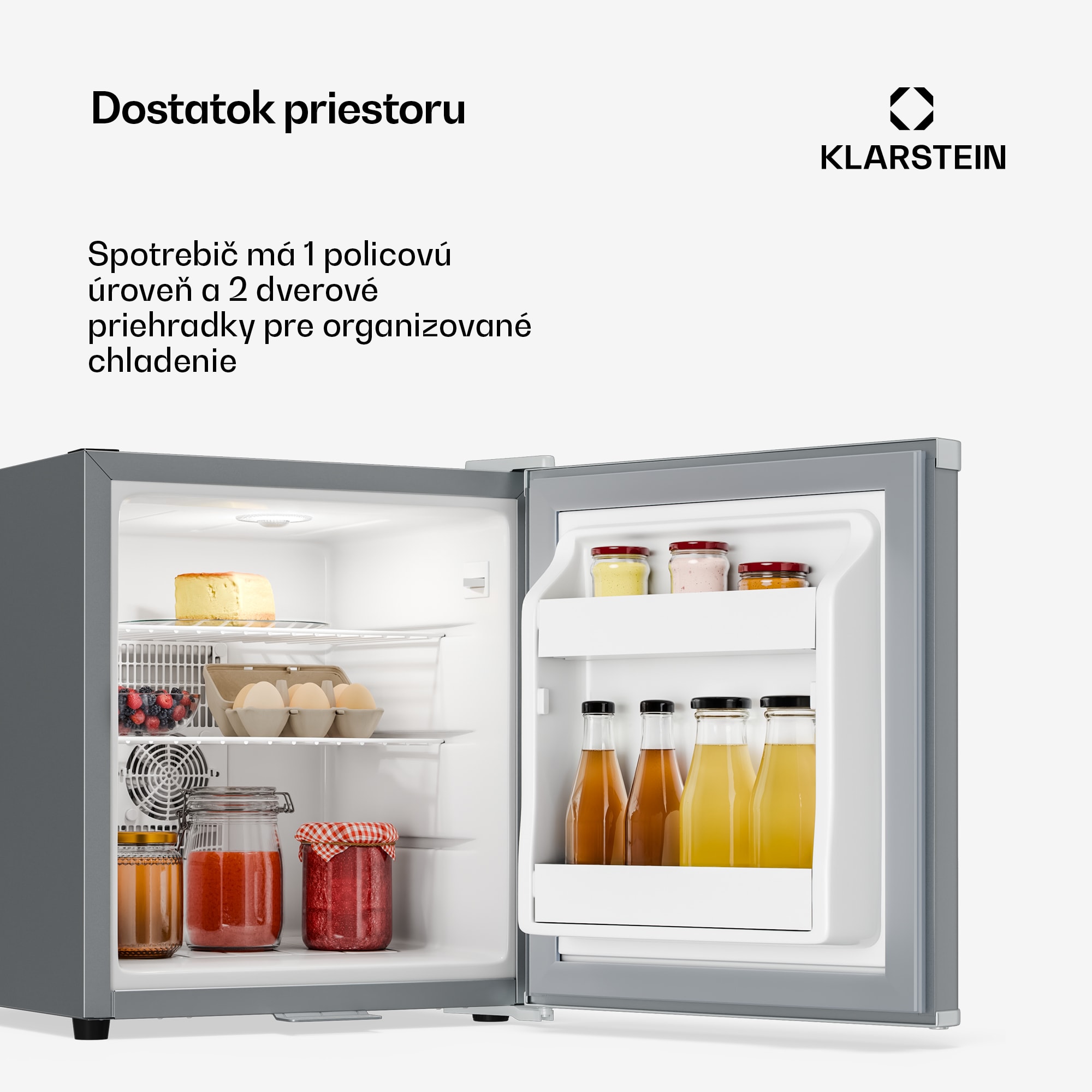 Klarstein Matterhorn 28, mini chladnička, 28 litrov, 35 dB, kompaktná, uzamykateľná – Obrázok 4