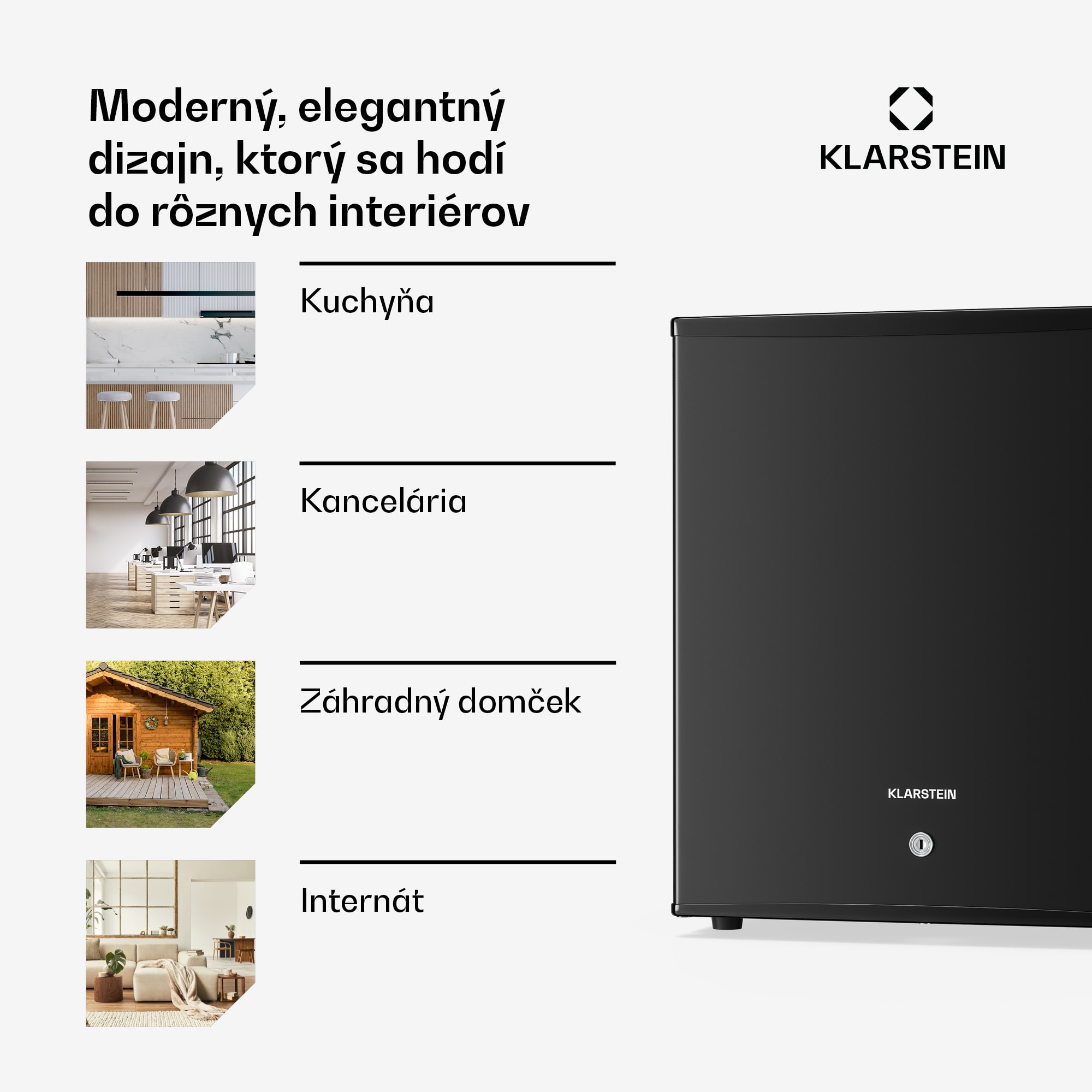 Klarstein Matterhorn 44, mini chladnička, 44 litrov, 35 dB, kompaktná, uzamykateľná – Obrázok 2