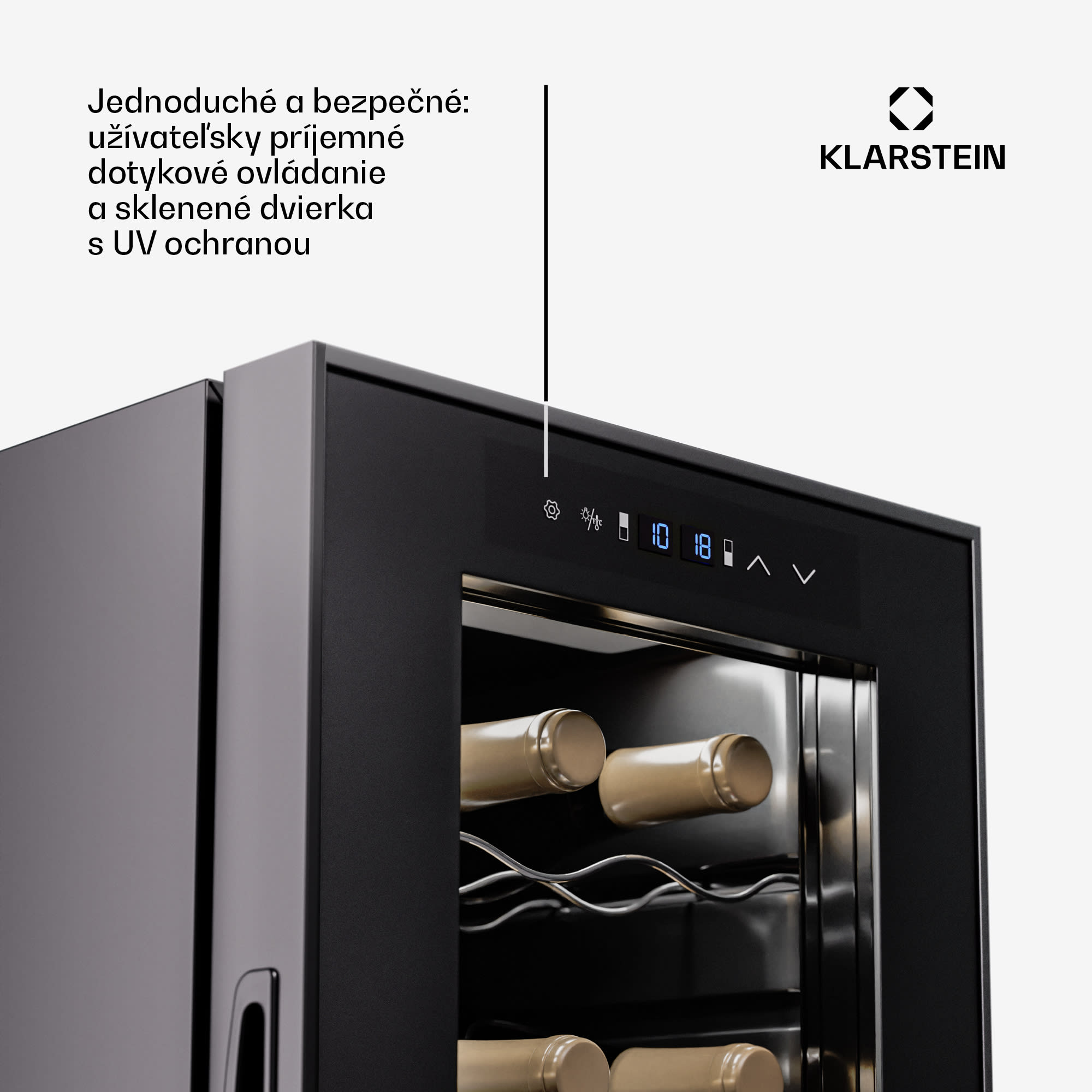 Klarstein Shiraz 18 Duo, chladnička na víno, 2 zóny, 53 l/18 fliaš, 5-18 / 5-18 °C, dotykové ovládanie – Obrázok 4
