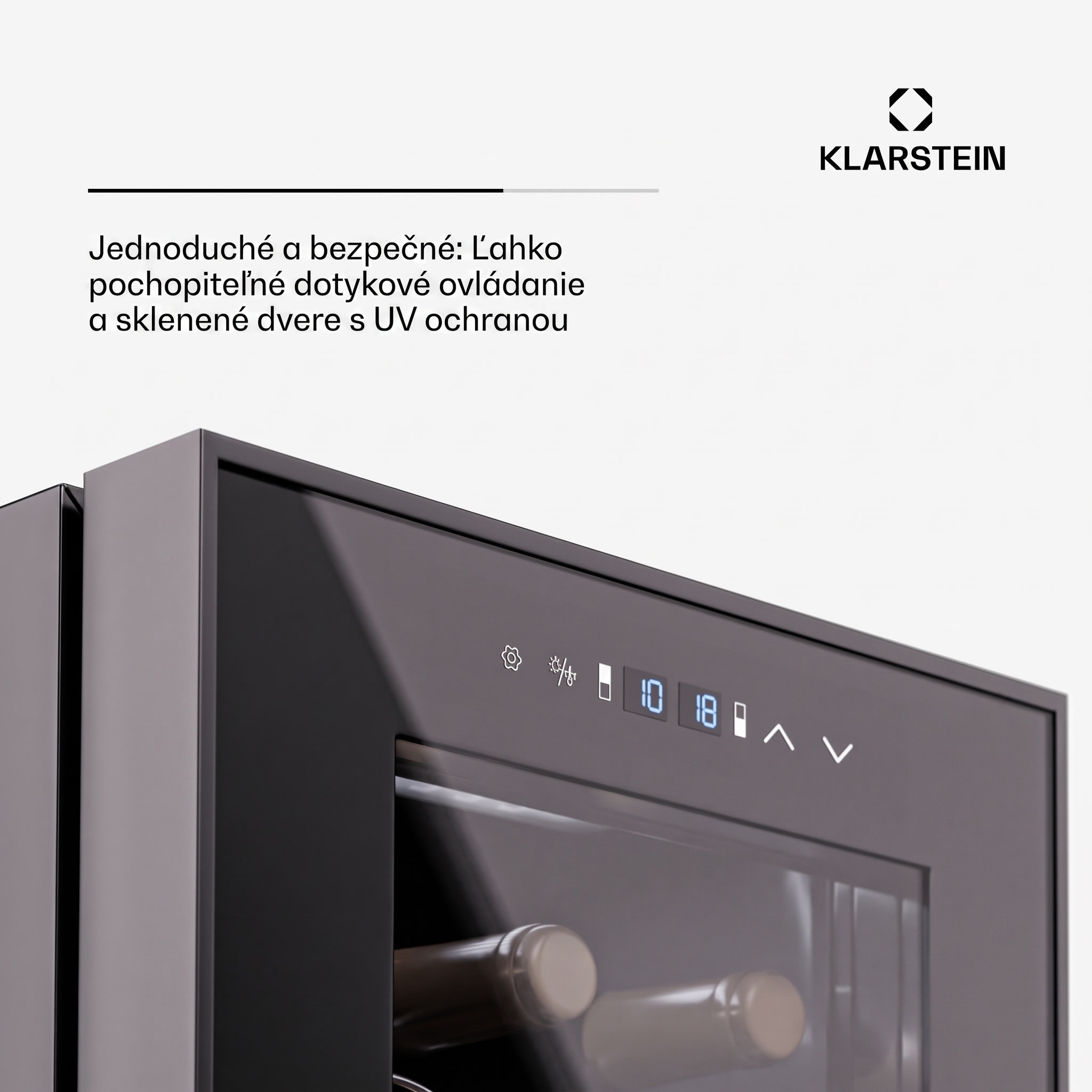 Klarstein Shiraz 27 Duo, chladnička na víno, 2 zóny, 83 l/27 fliaš, 5-18 / 5-18 °C, dotykové ovládanie