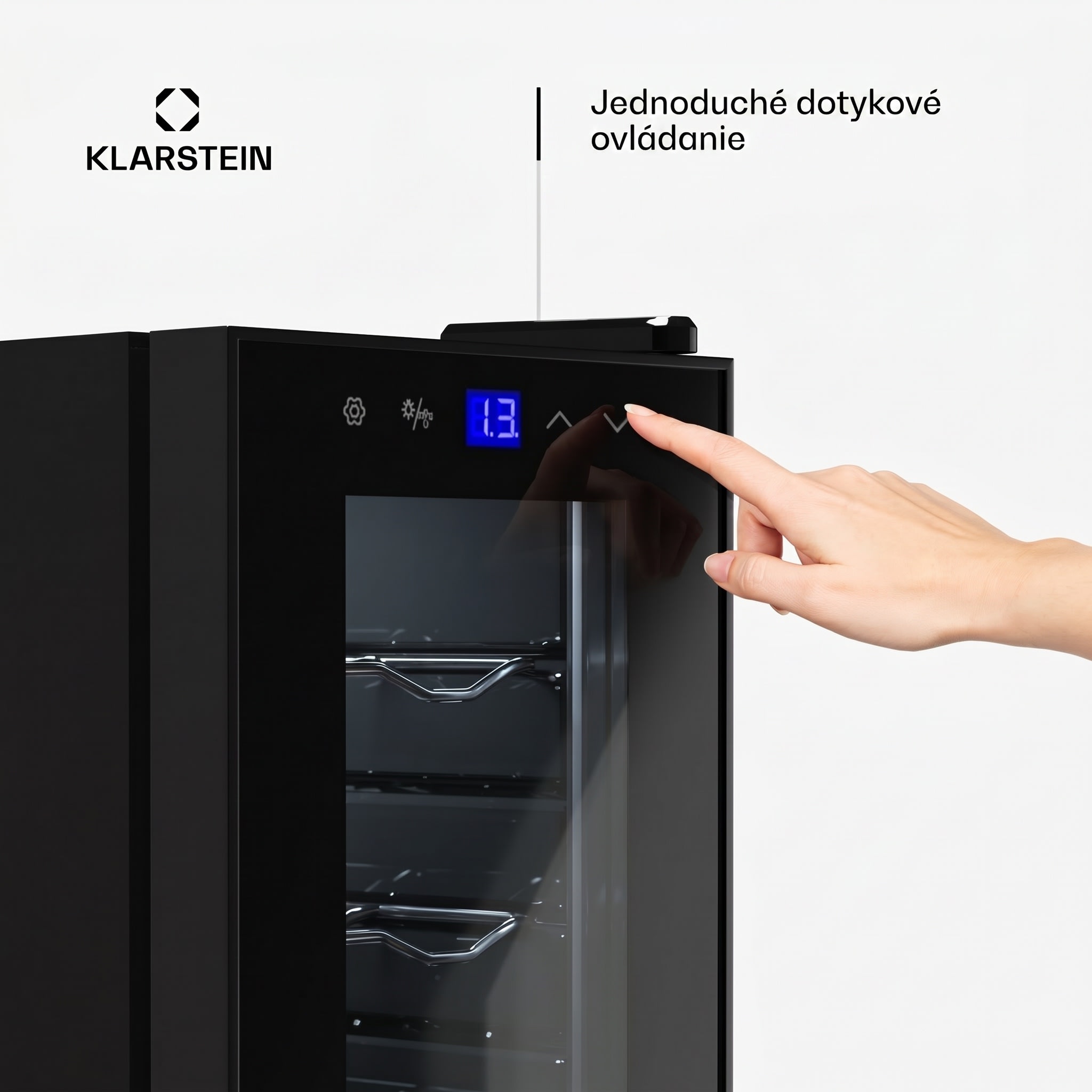 Klarstein Shiraz 14 Slim Uno vinotéka 14 fliaš 5 - 18 °C dotykové ovládanie – Obrázok 4