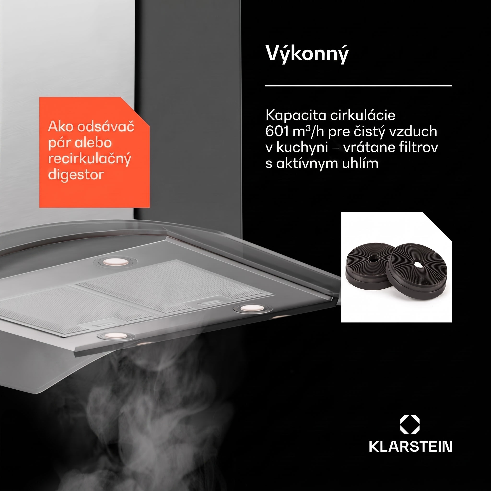 Klarstein Colette, digestor, 90 cm, 601 m³/h, energetická trieda A++, ušľachtilá oceľ, strieborný – Obrázok 2