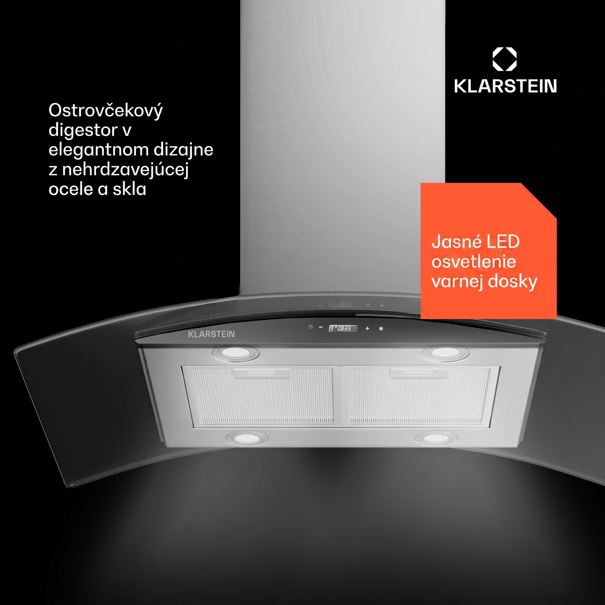 Klarstein Colette, digestor, 90 cm, 601 m³/h, energetická trieda A++, ušľachtilá oceľ, strieborný – Obrázok 3