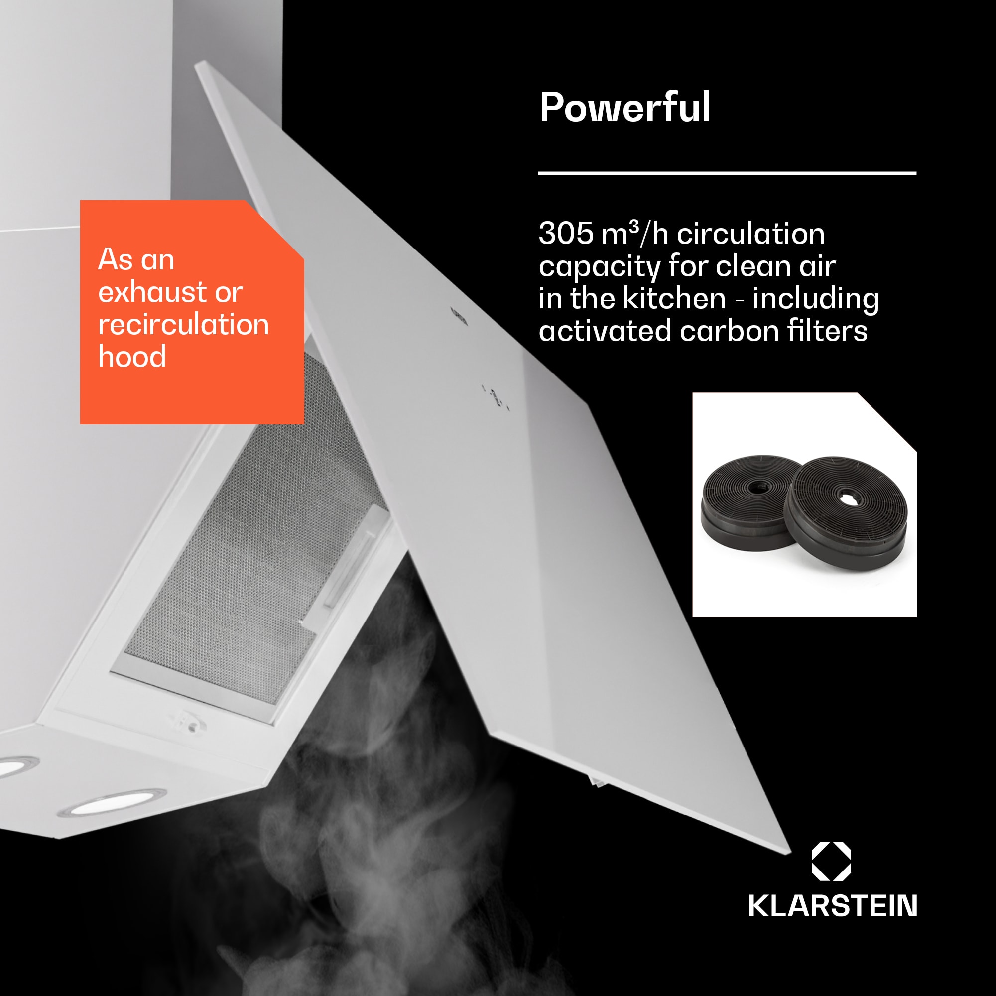 Klarstein Laurel 90, Digestor, 90 cm, odsávaný vzduch: 247 m³/h, LED dotyk – Obrázok 2
