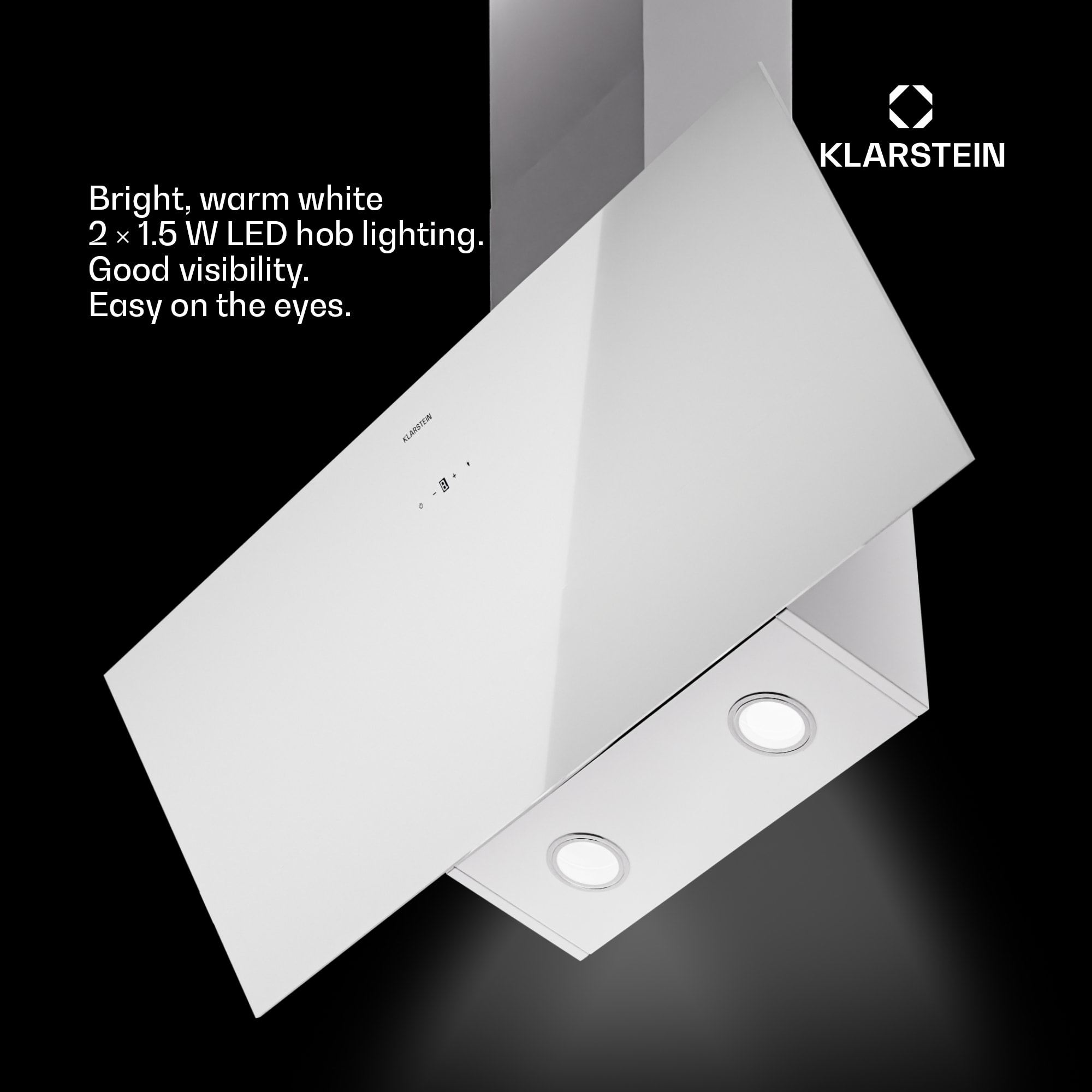 Klarstein Laurel 90, Digestor, 90 cm, odsávaný vzduch: 247 m³/h, LED dotyk – Obrázok 3