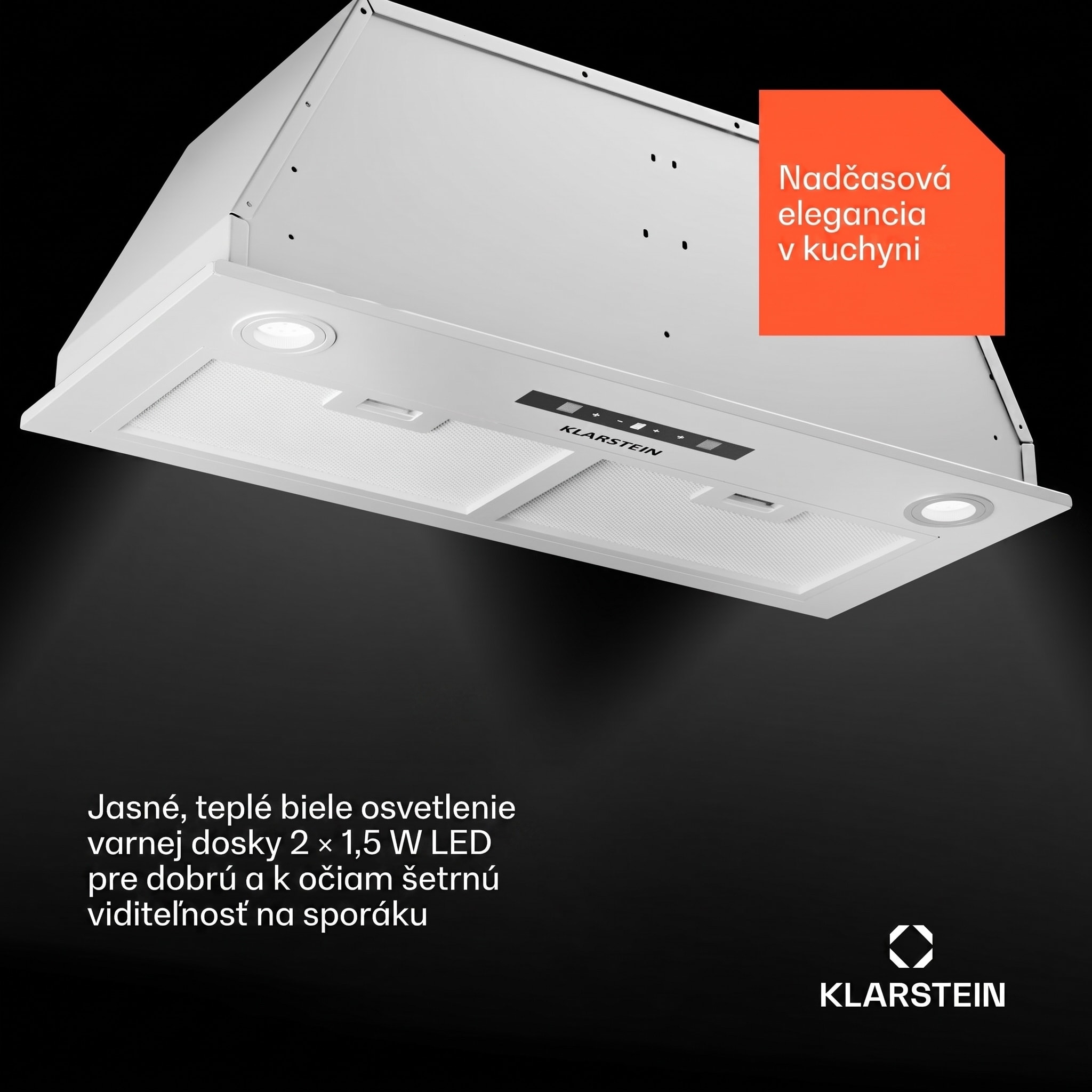 Klarstein Paolo 72 vstavaný Digestor 72 cm 520 m³/h LED Touch A++ – Obrázok 3