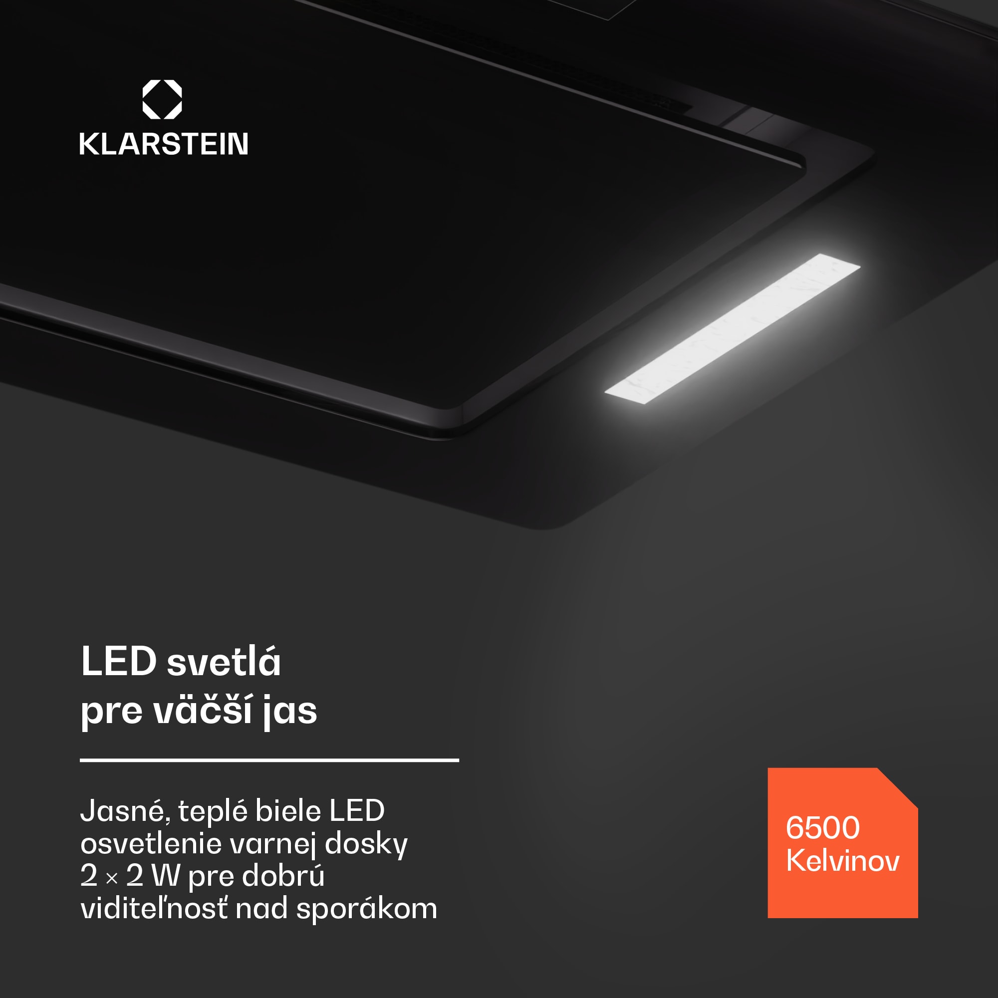 Klarstein Hektor Eco, digestor, 72 cm, 466 m³/h, dotykové ovládanie, sklo – Obrázok 3