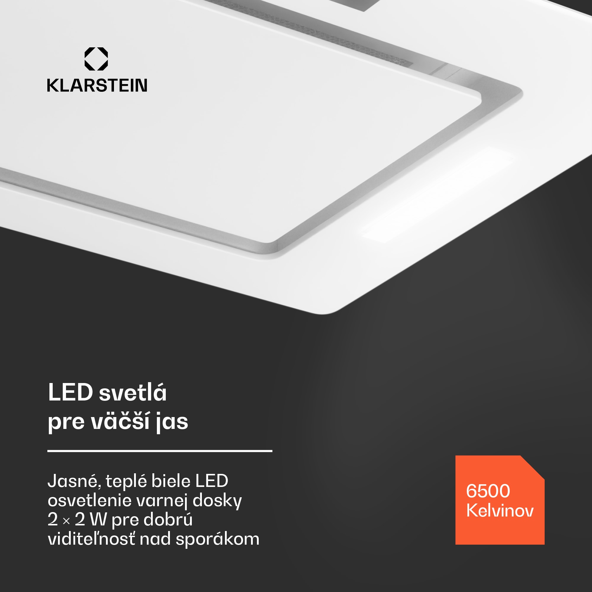 Klarstein Hektor Eco, digestor, 72 cm, 466 m³/h, dotykové ovládanie, sklo – Obrázok 3