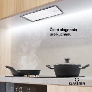 Klarstein High Line Eco 77 stropný odsávač 77 cm 436 m³/h, stupňový, diaľkové ovládanie, ambientné osvetlenie