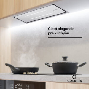 Klarstein High Line Eco 90 stropný odsávač 90 cm 436 m³/h, stupňový, diaľkové ovládanie, ambientné osvetlenie