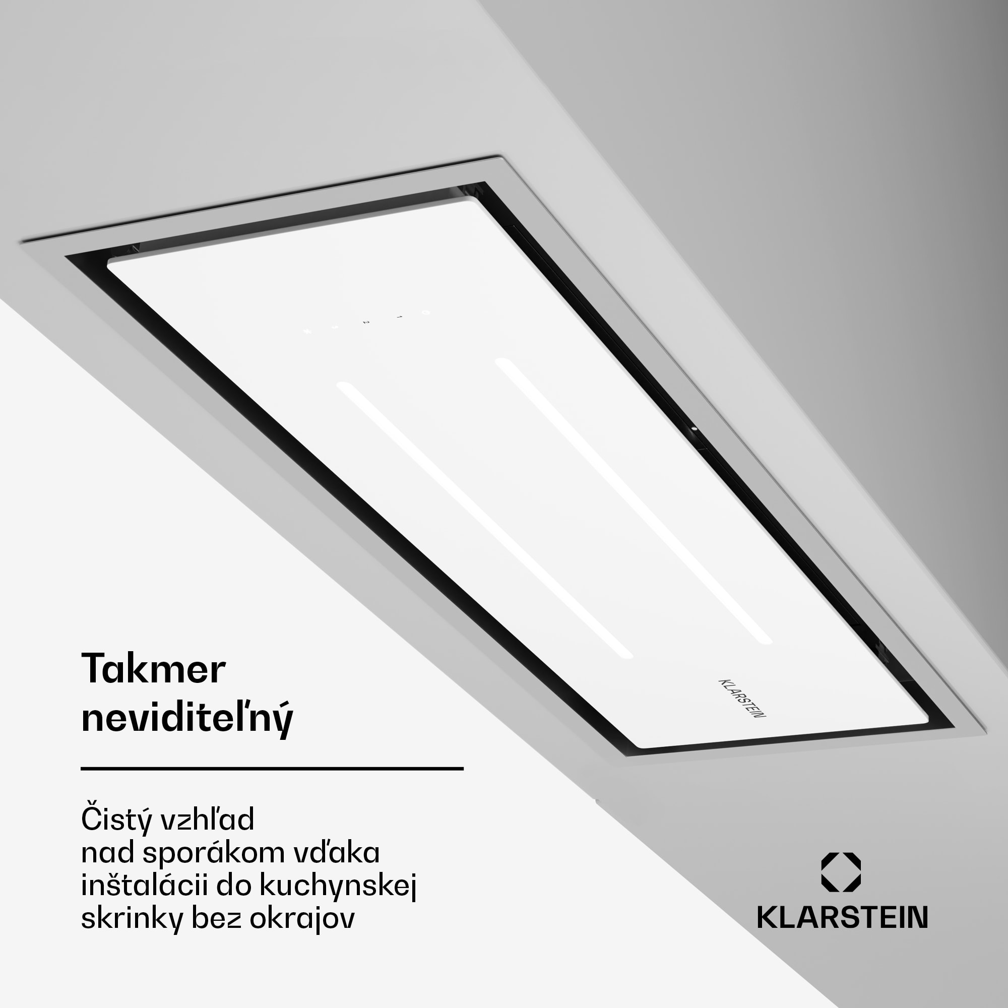 Klarstein High Line Eco 90 stropný odsávač 90 cm 436 m³/h, stupňový, diaľkové ovládanie, ambientné osvetlenie – Obrázok 4