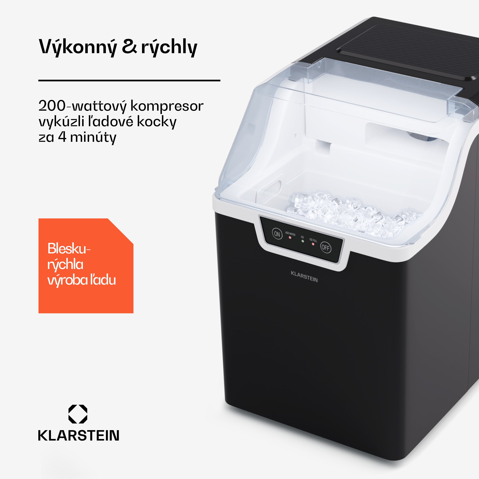 Klarstein Stroj na výrobu kociek ľadu, Wallberg Nugget Ice Maker – Obrázok 3
