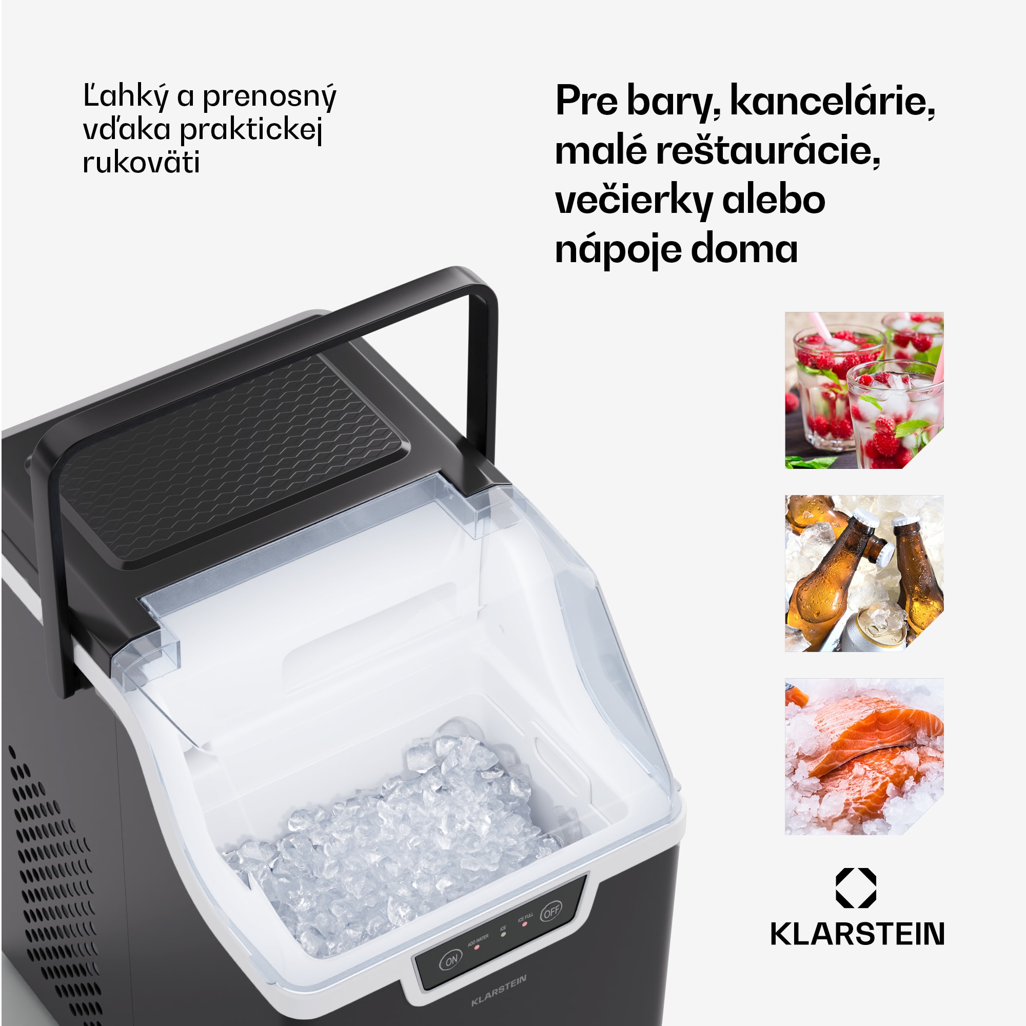 Klarstein Stroj na výrobu kociek ľadu, Wallberg Nugget Ice Maker – Obrázok 4