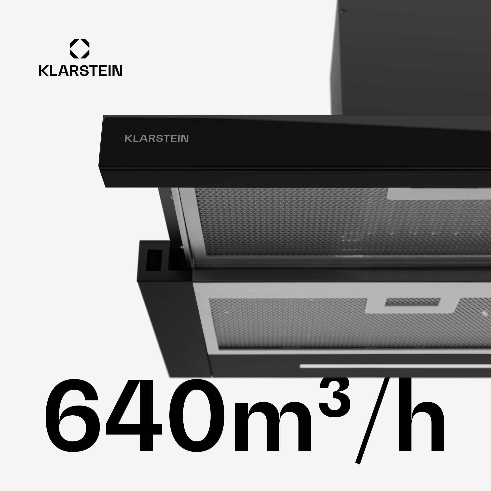 Klarstein Mariana Neo 90 odsávač s plochým krytom 90 cm 640 m³/h odťah LED – Obrázok 3