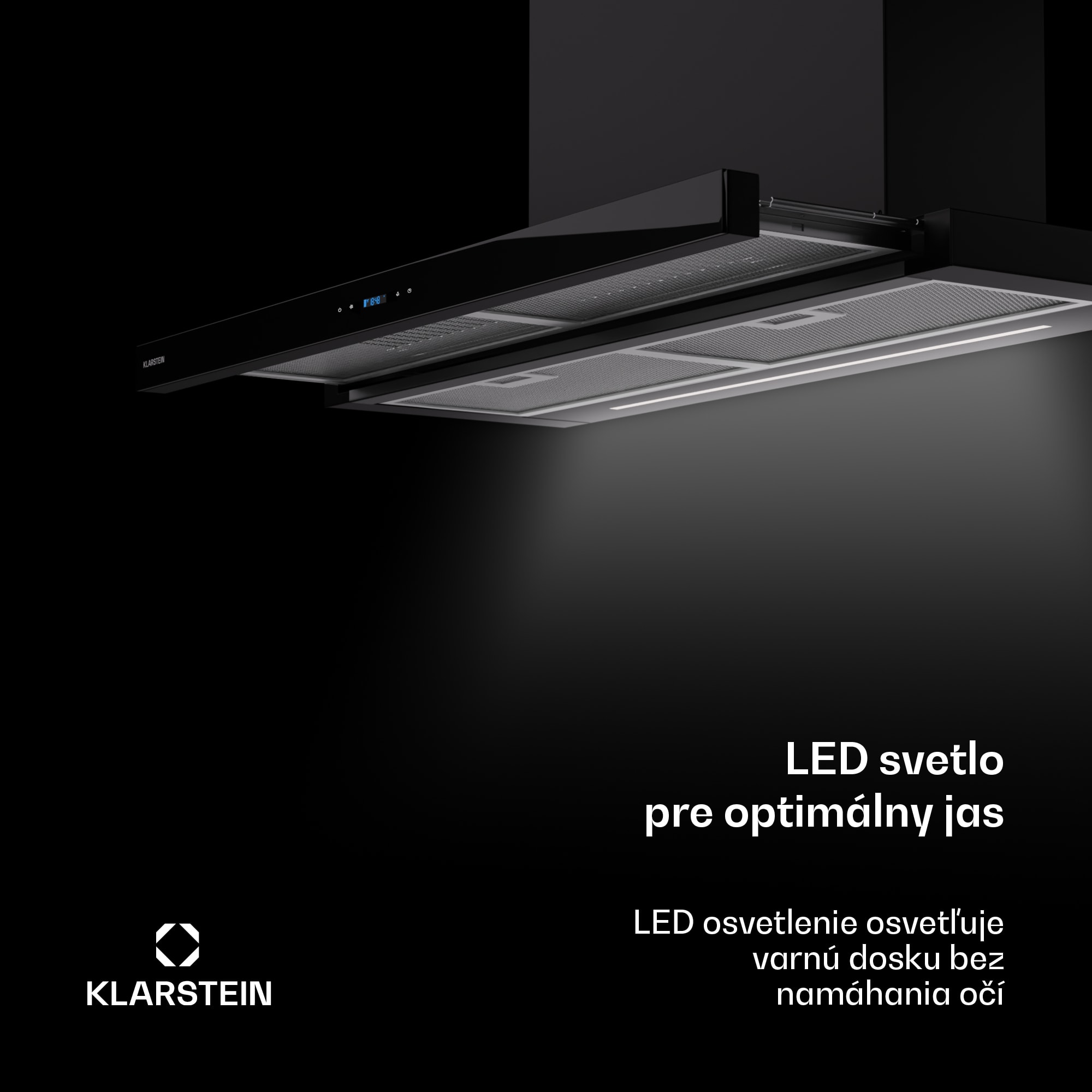Klarstein Mariana Neo 90 odsávač s plochým krytom 90 cm 640 m³/h odťah LED – Obrázok 4