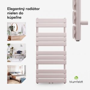 Blumfeldt Fairmont 50 x 107 radiátor 509 W teplá voda 4 držiaky na uteráky 1/2"