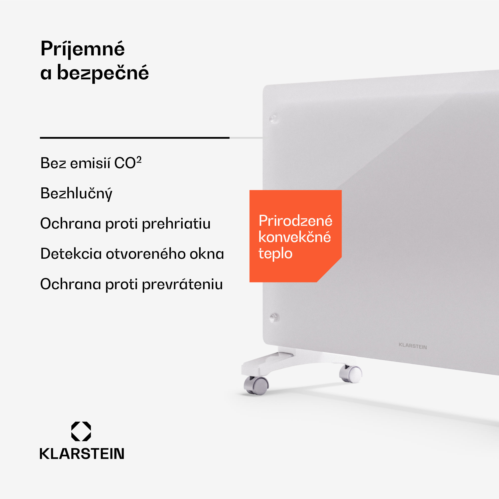 Klarstein Bornholm Smart 2500, konvektor, 2500W, WiFi, LED, IP24 – Obrázok 2