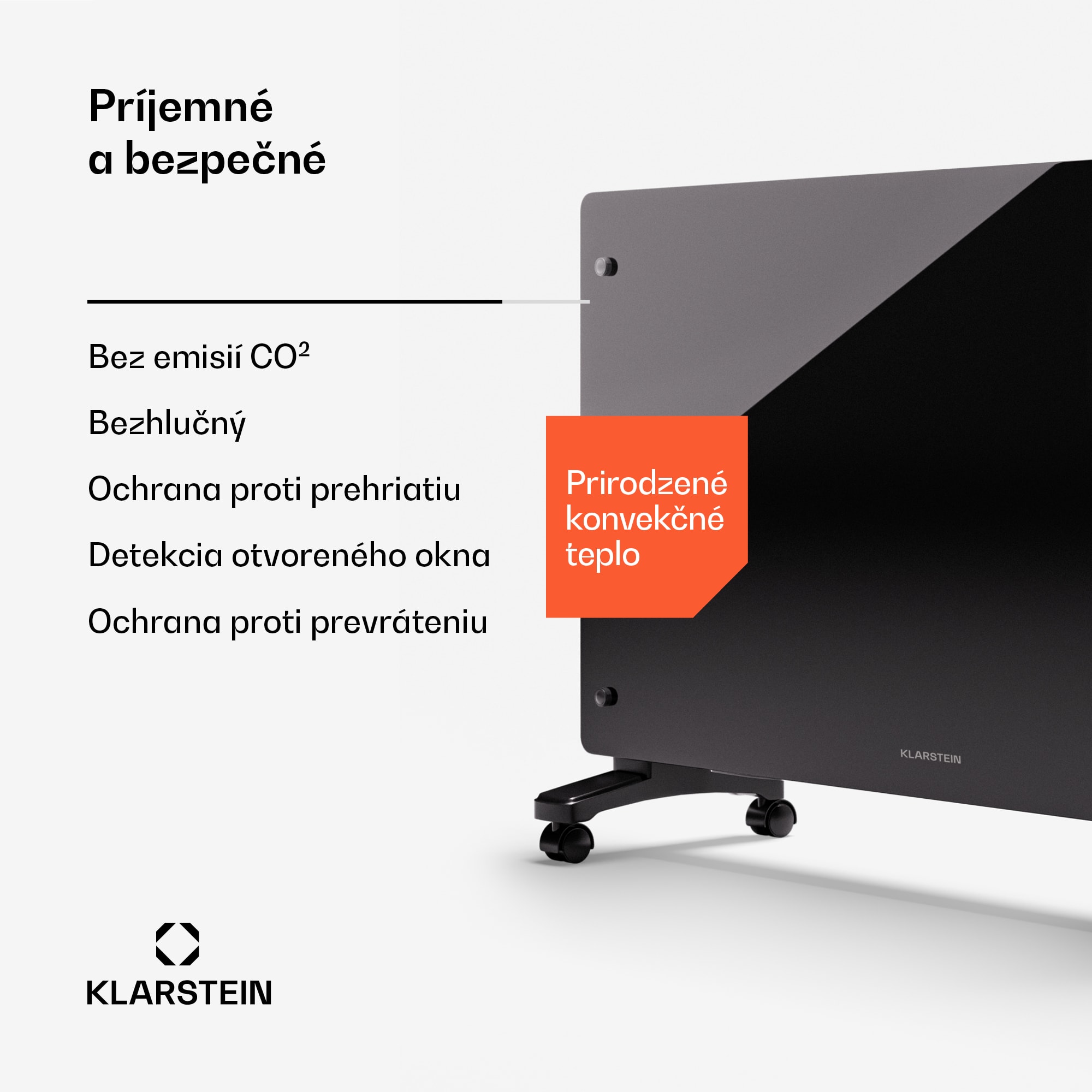 Klarstein Bornholm Smart 2500, konvektor, 2500W, WiFi, LED, IP24 – Obrázok 2