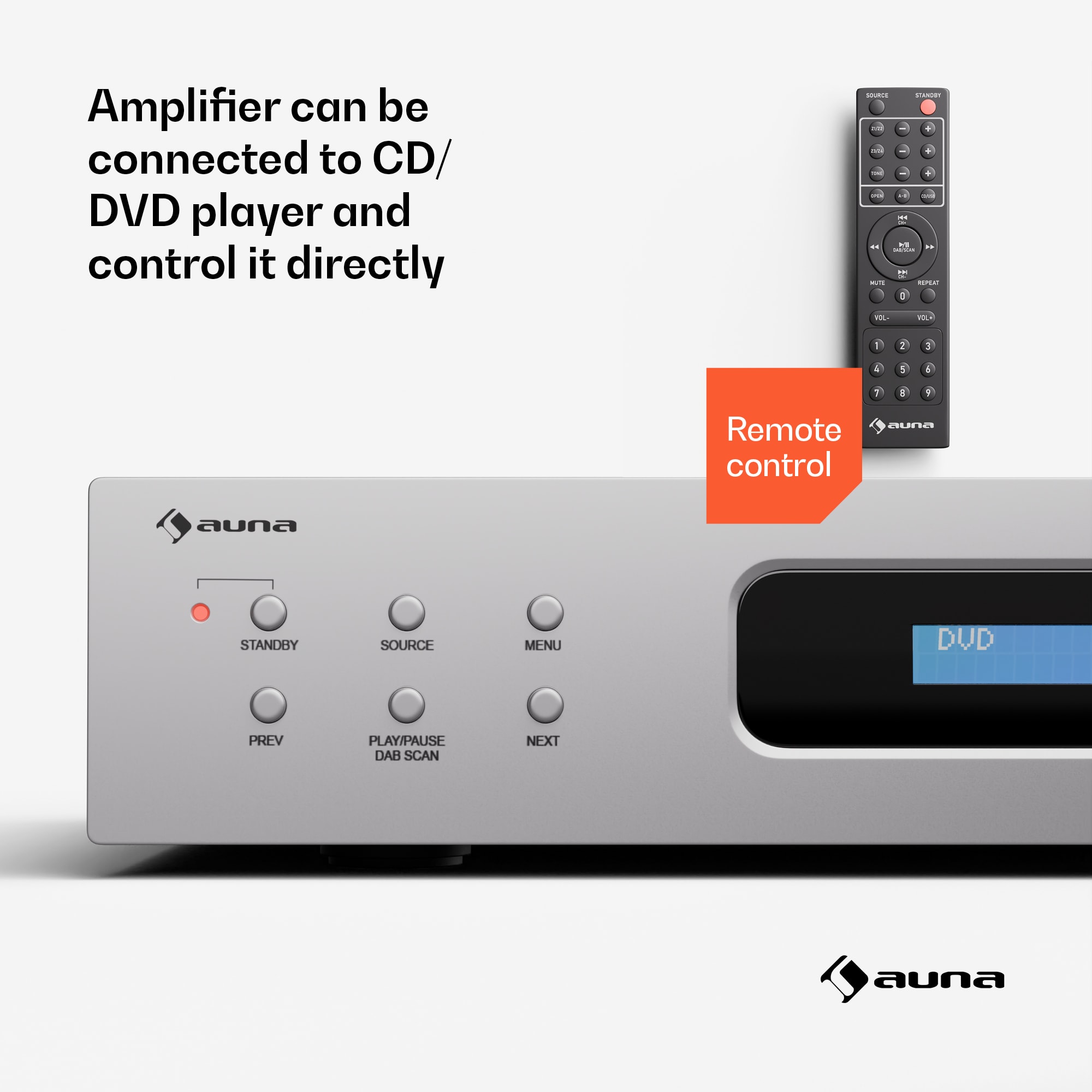 Auna Art22, Zosilňovač DAB+ BT HiFi, zosilňovač DAB+/FM rádio – Obrázok 3