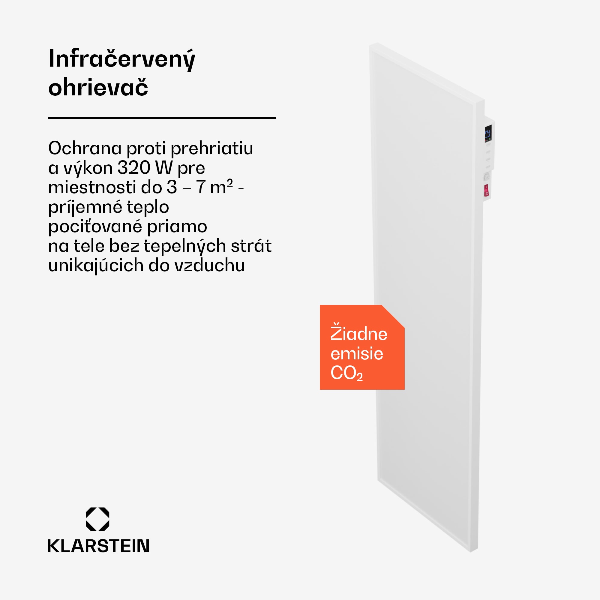 Klarstein Wonderwall Air Smart 320, infračervený ohrievač, 30 x 100 cm, 320 W, aplikácia – Obrázok 2