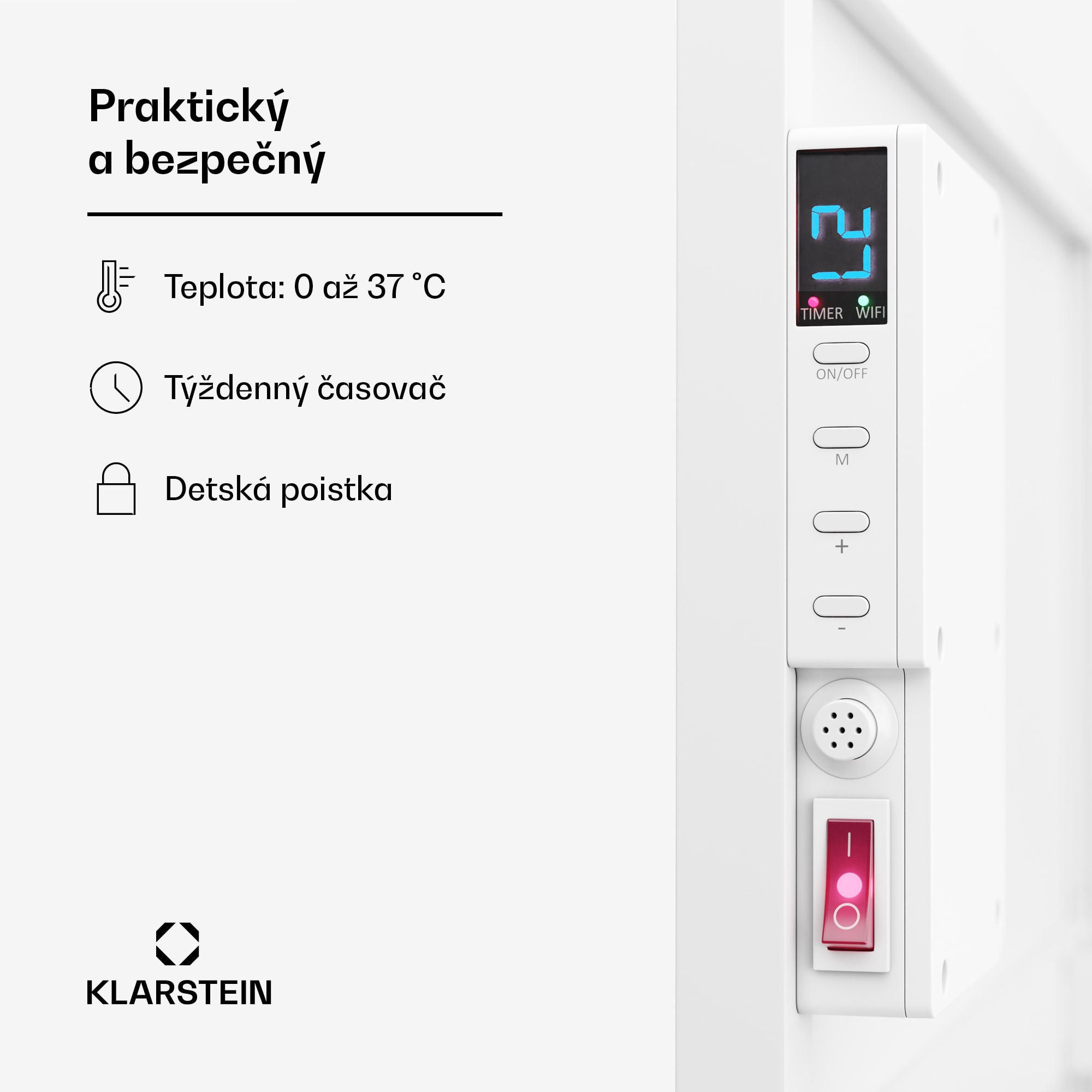 Klarstein Wonderwall Air Smart 480, infračervený ohrievač, 50 x 90 cm, 480 W, aplikácia – Obrázok 4