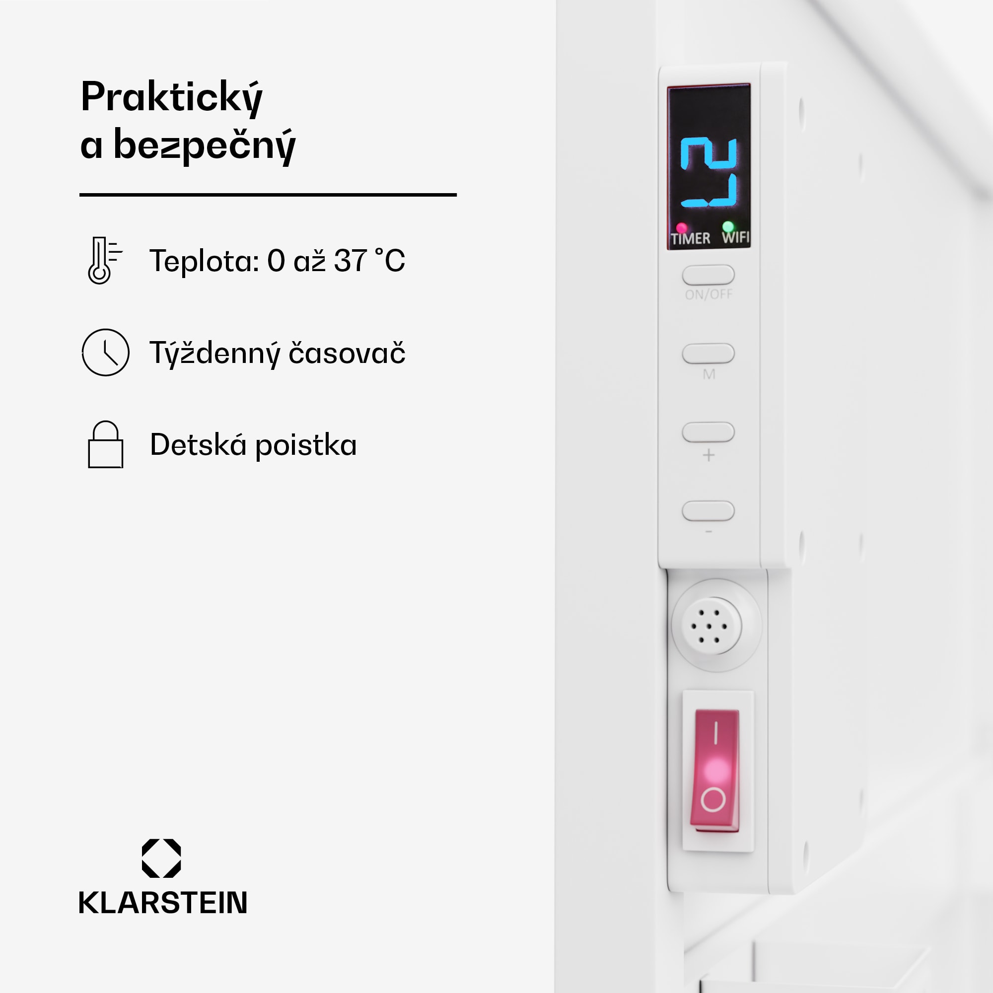 Klarstein Wonderwall Air Smart 600, infračervený ohrievač, 60 x 100 cm, 600 W, aplikácia – Obrázok 4