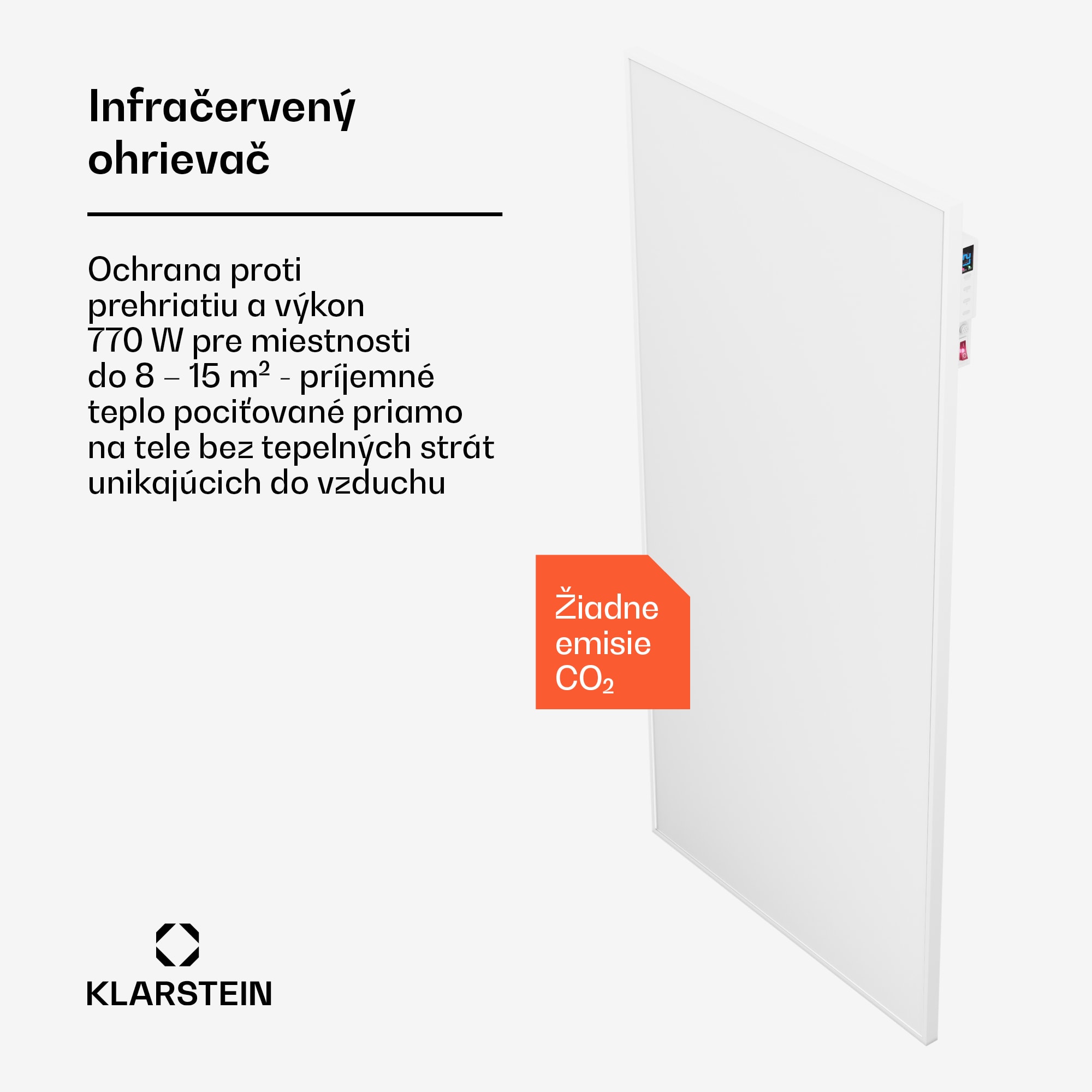 Klarstein Wonderwall Air Smart 770, infračervený ohrievač, 60 x 120 cm, 770 W, aplikácia – Obrázok 2