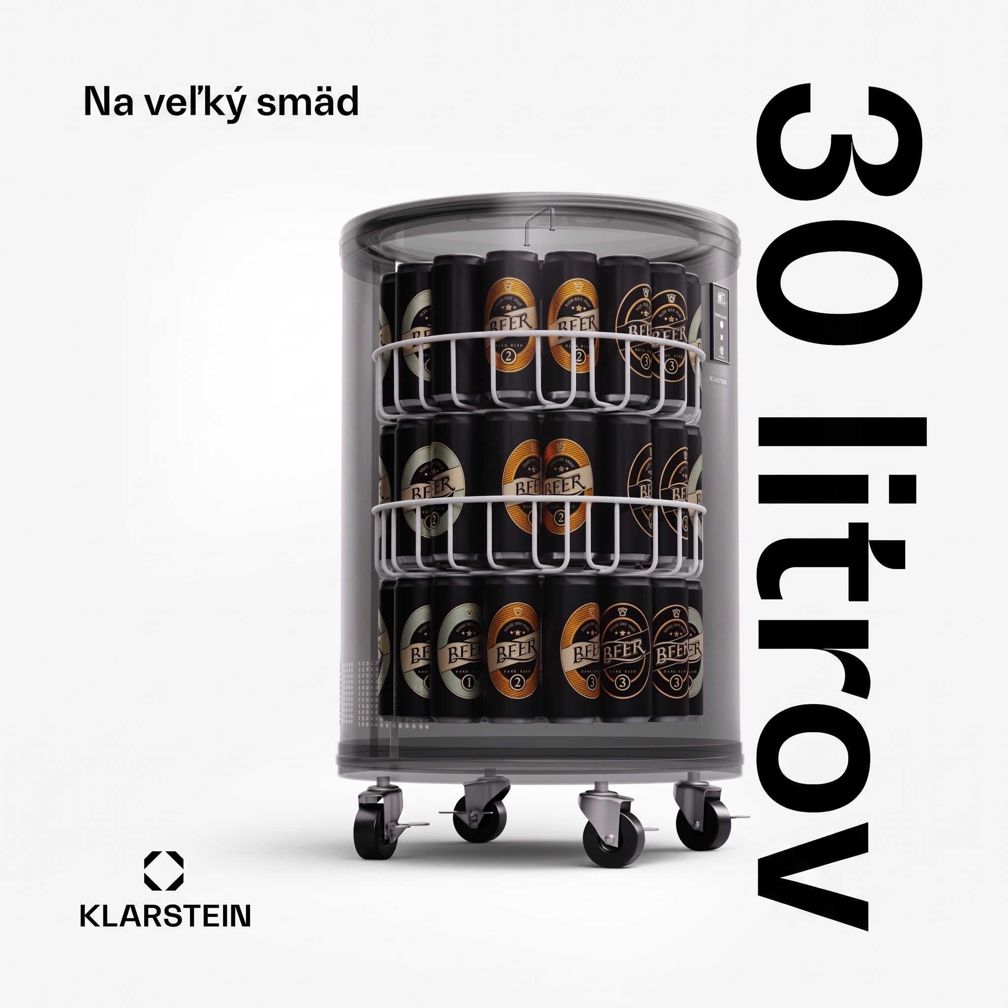 Klarstein Mr. Barbot 30, chladnička na nápoje, barová chladnička, 30 litrov, 0-16 °C, mobilná – Obrázok 2