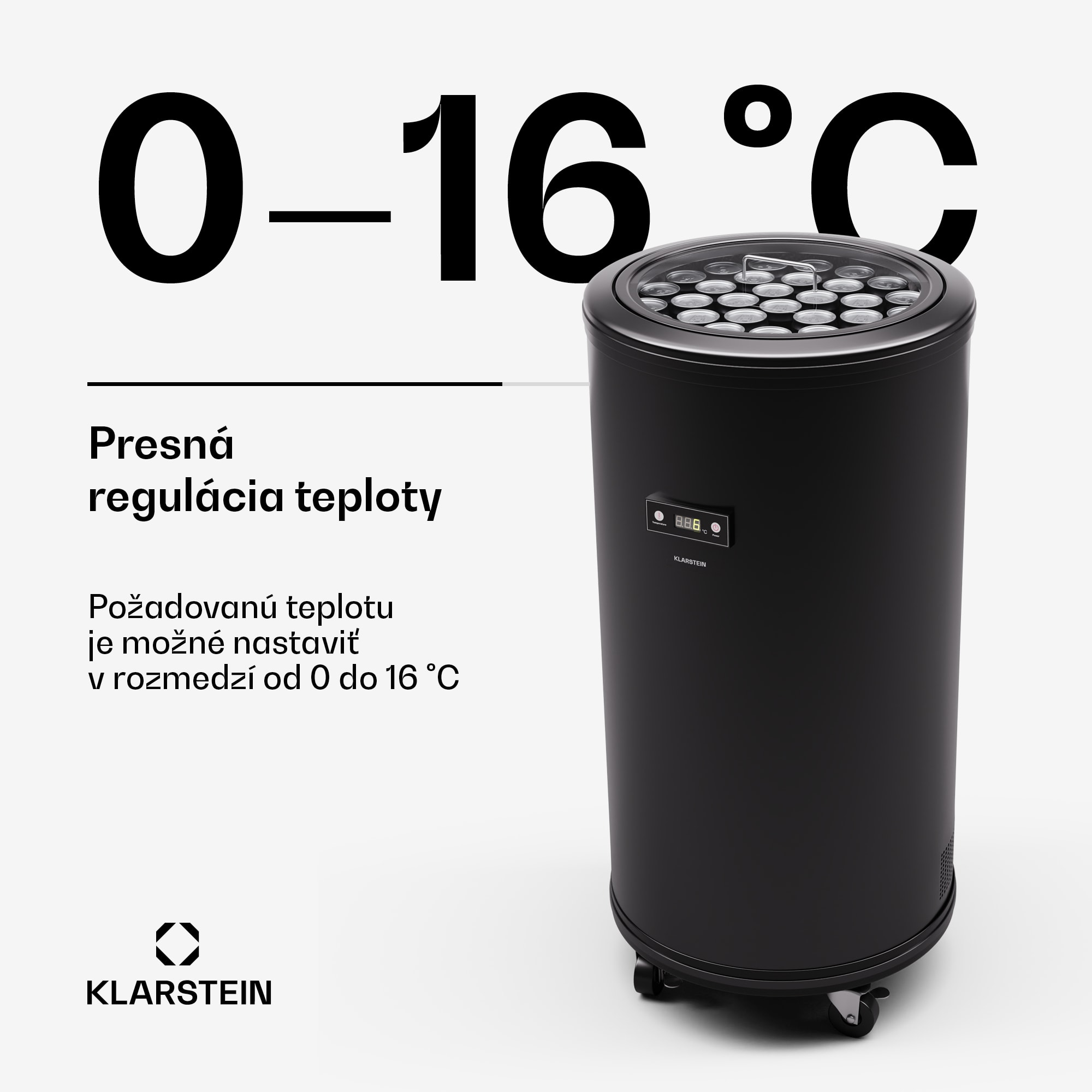 Klarstein Mr. Barbot 75, chladnička na nápoje, barová chladnička, 75 litrov, 0-16 °C, mobilná – Obrázok 4