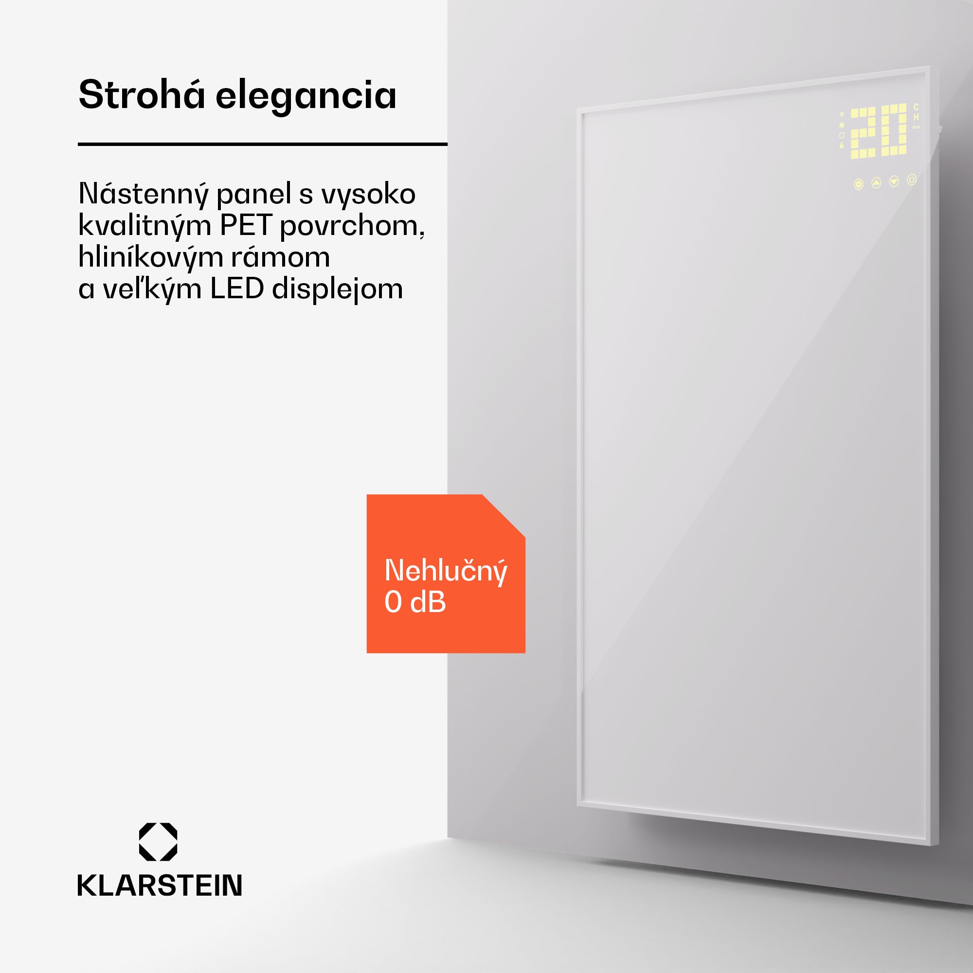 Klarstein Wonderwall Smart Bornholm, infražiarič, 60x100 cm, 800W, aplikácia – Obrázok 3