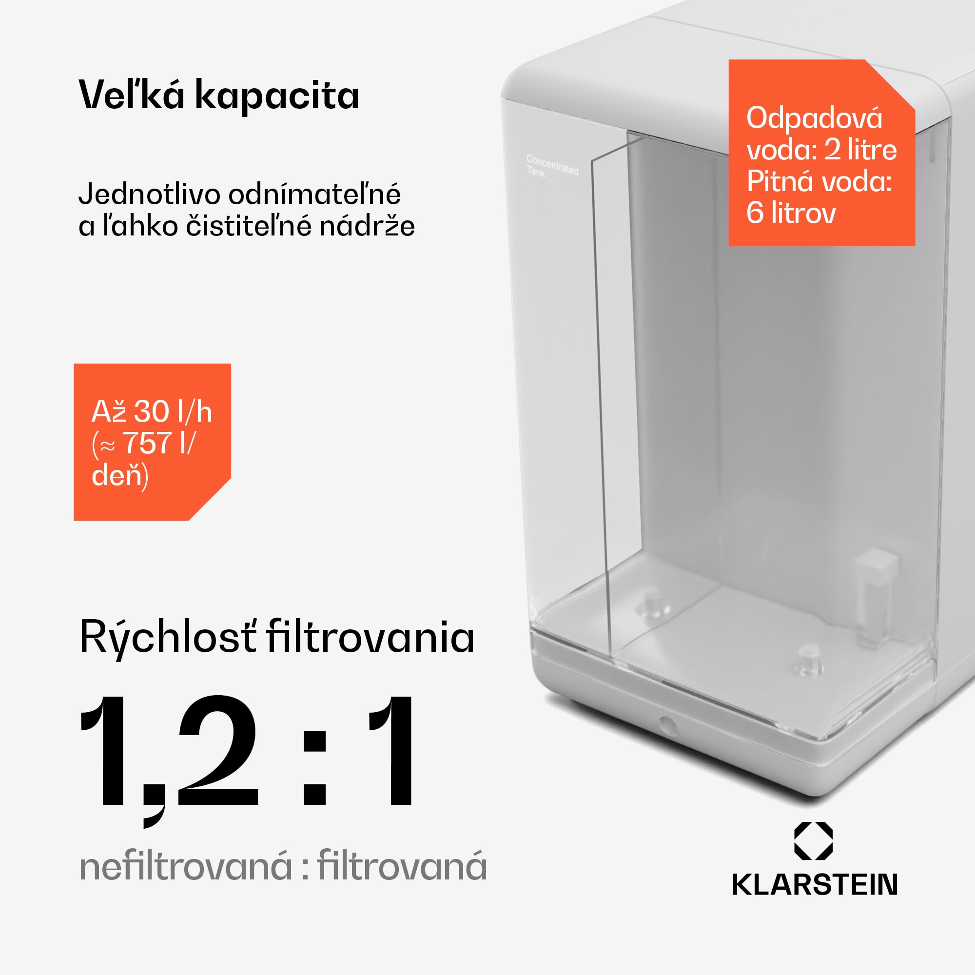 Klarstein AquaFina 6L, čistička vody, 5-stupňová filtrácia, objem 6 l, HD dotykový displej, 6 teplôt vody, biela – Obrázok 4