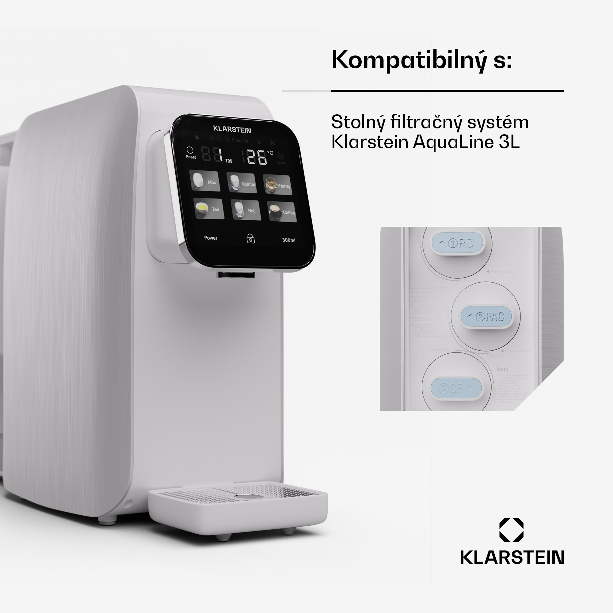 Klarstein AquaLine 50G RO filter, membránová technológia reverznej osmózy, úprava vody – Obrázok 3