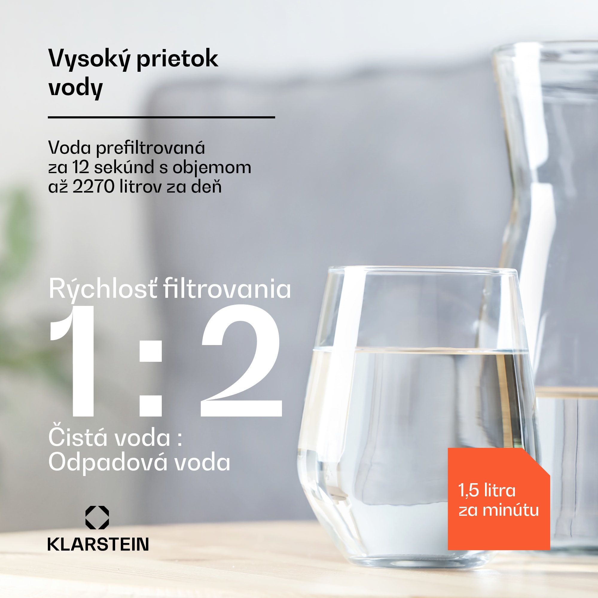 Klarstein PureLine 600, filtračný systém, reverzná osmóza, 600 GPD / 2270 L/d – Obrázok 2