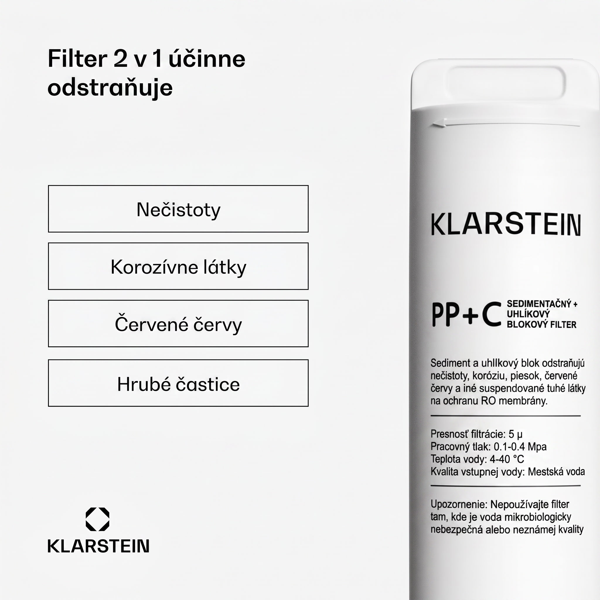 Klarstein PureFina PPC náhradný uhlíkový filter / príslušenstvo