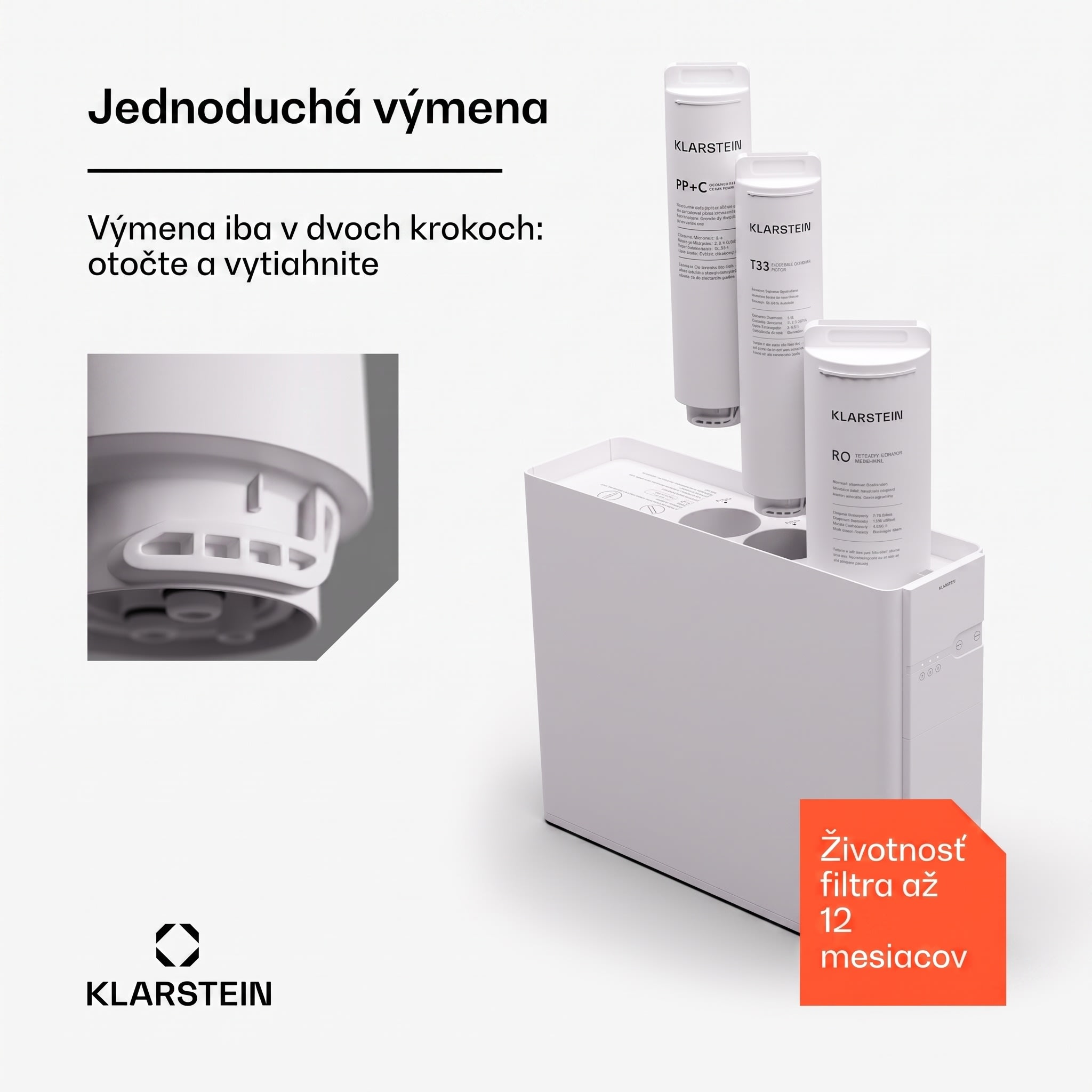 Klarstein PureFina T33 náhradný sedimentačno- uhlíkový- filter / príslušenstvo – Obrázok 2