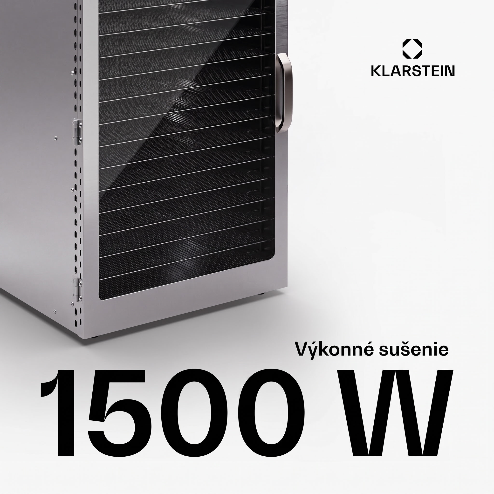 Klarstein Captain Jerky 160 sušička potravín 1500W 30-90 °C 24h časovač nerezová oceľ