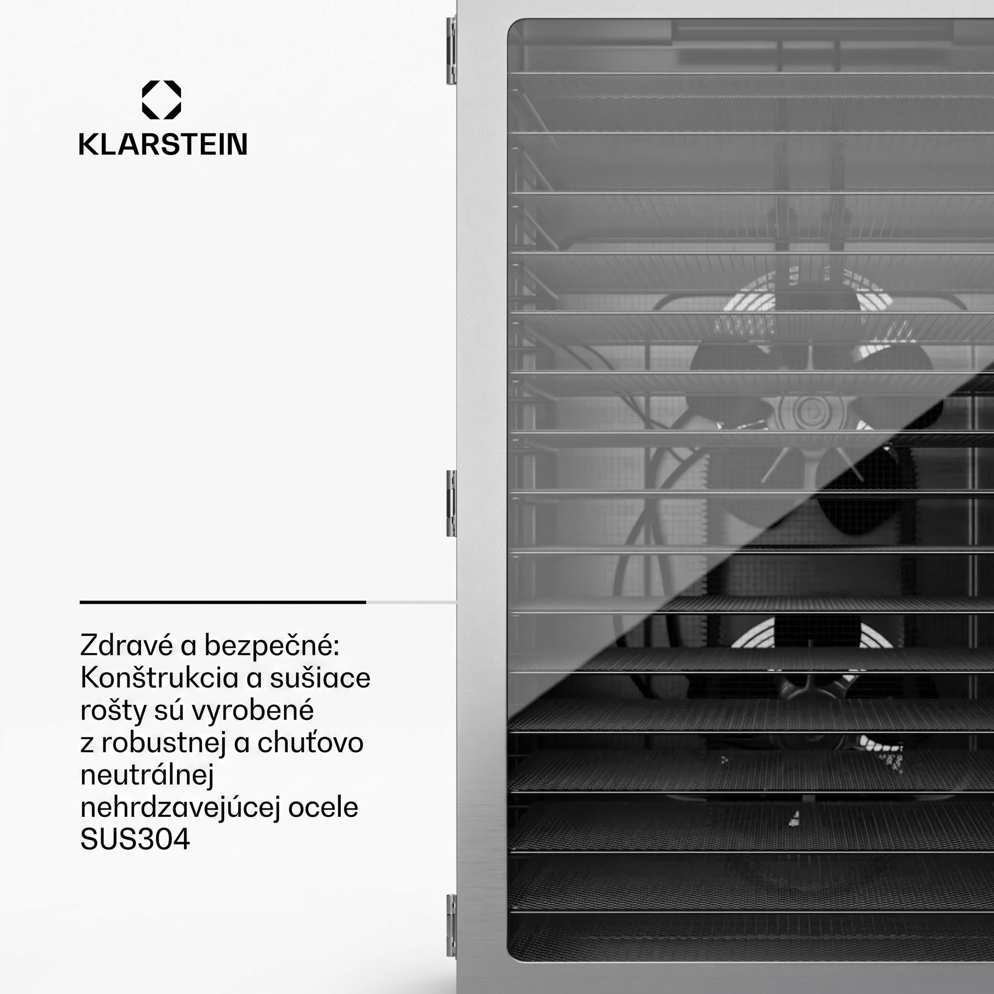 Klarstein Captain Jerky 160 sušička potravín 1500W 30-90 °C 24h časovač nerezová oceľ – Obrázok 3