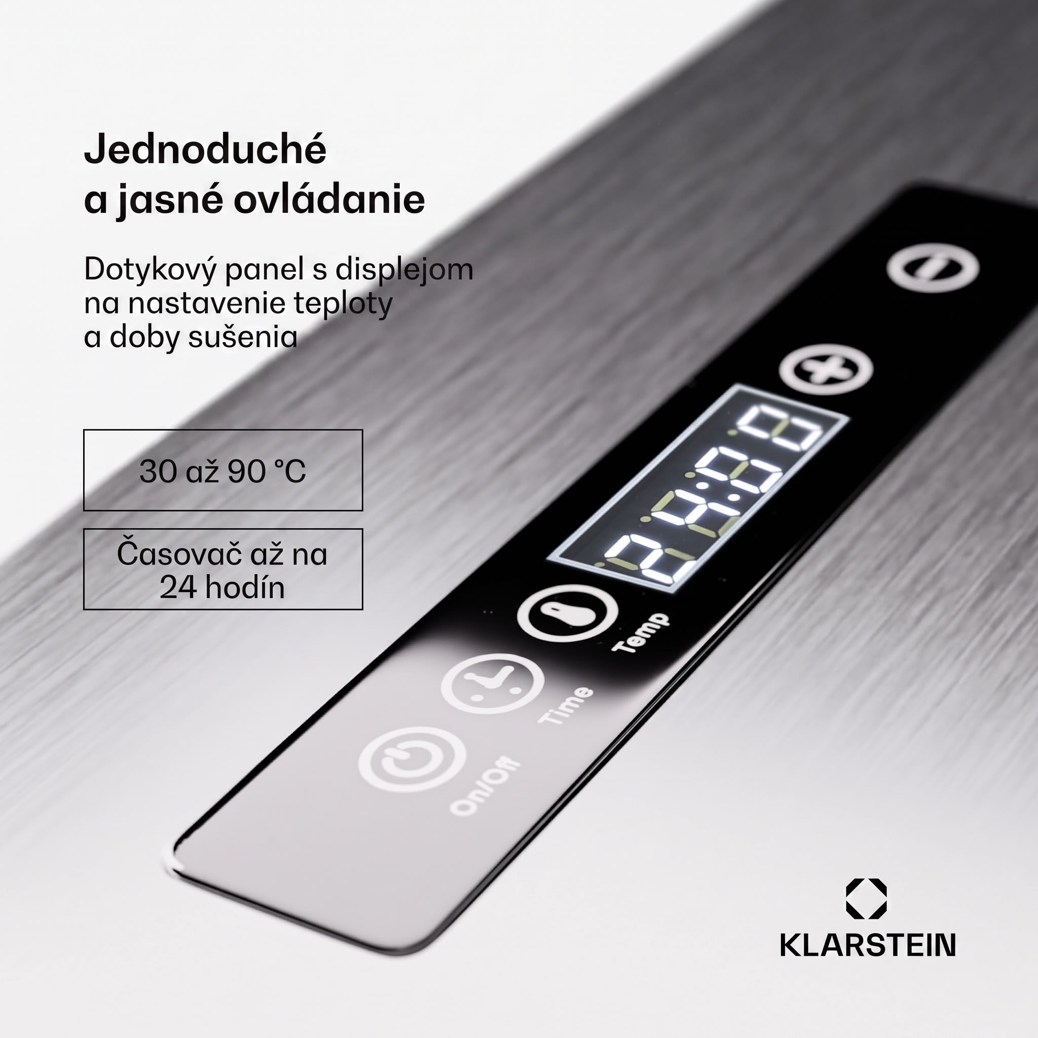 Klarstein Captain Jerky 160 sušička potravín 1500W 30-90 °C 24h časovač nerezová oceľ – Obrázok 4