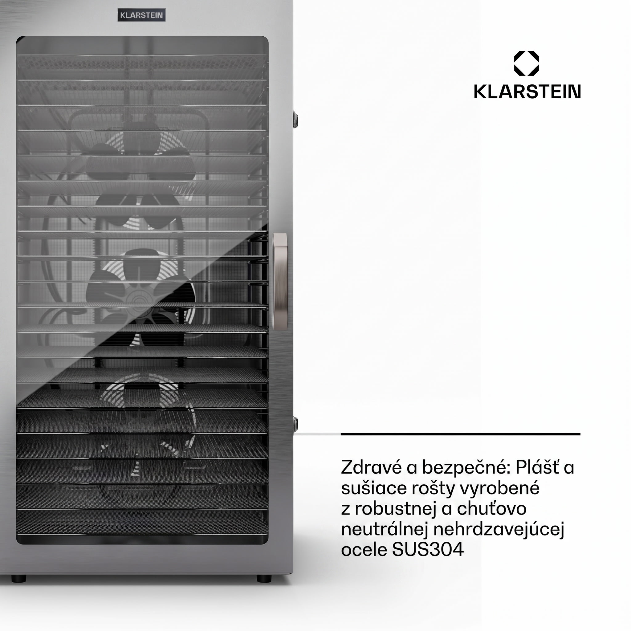Klarstein Captain Jerky 200 sušička potravín 2000W 30-90 °C 24h časovač nerezová oceľ – Obrázok 3