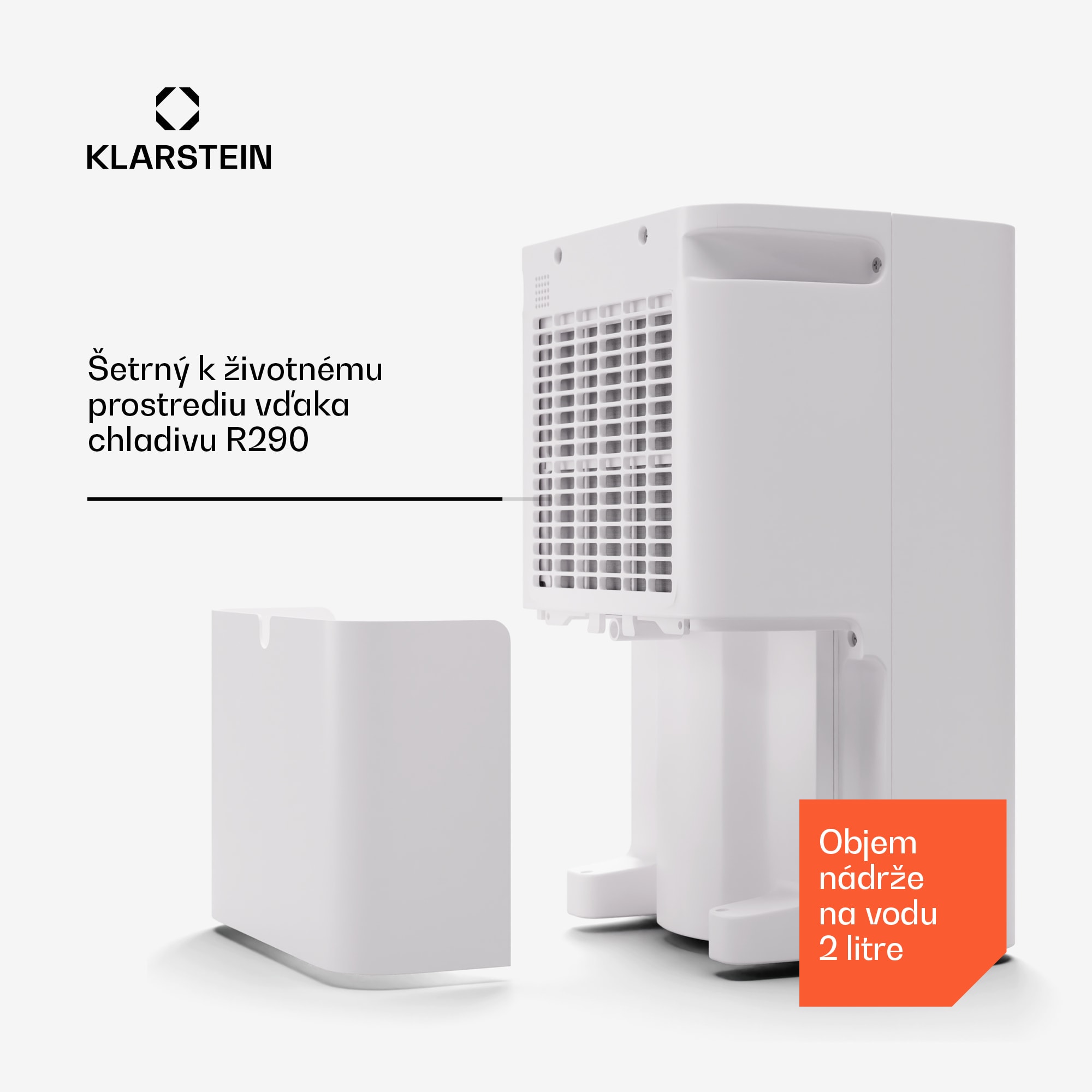 Klarstein CircleDry Smart 16 L odvlhčovač vzduchu, 16 L/deň, 290 W, 30-40 m², WiFi, časovač, filter – Obrázok 4