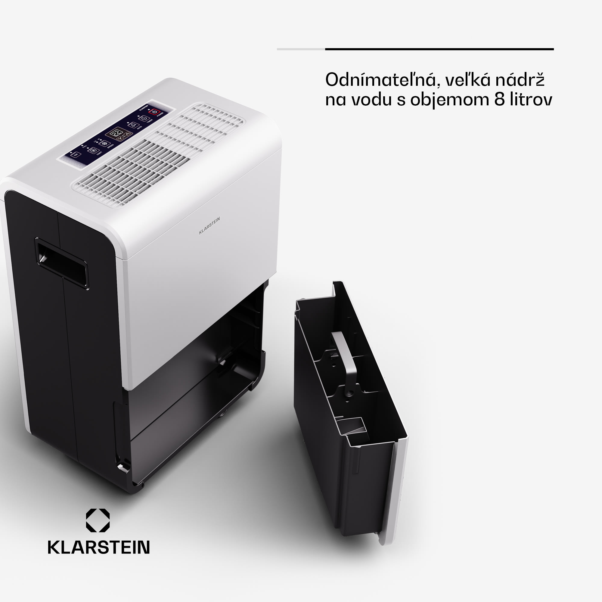 Klarstein DryFy Grand Smart 70, odvlhčovač, WiFi, kompresný, 70l/24h, 90-140 m² – Obrázok 4