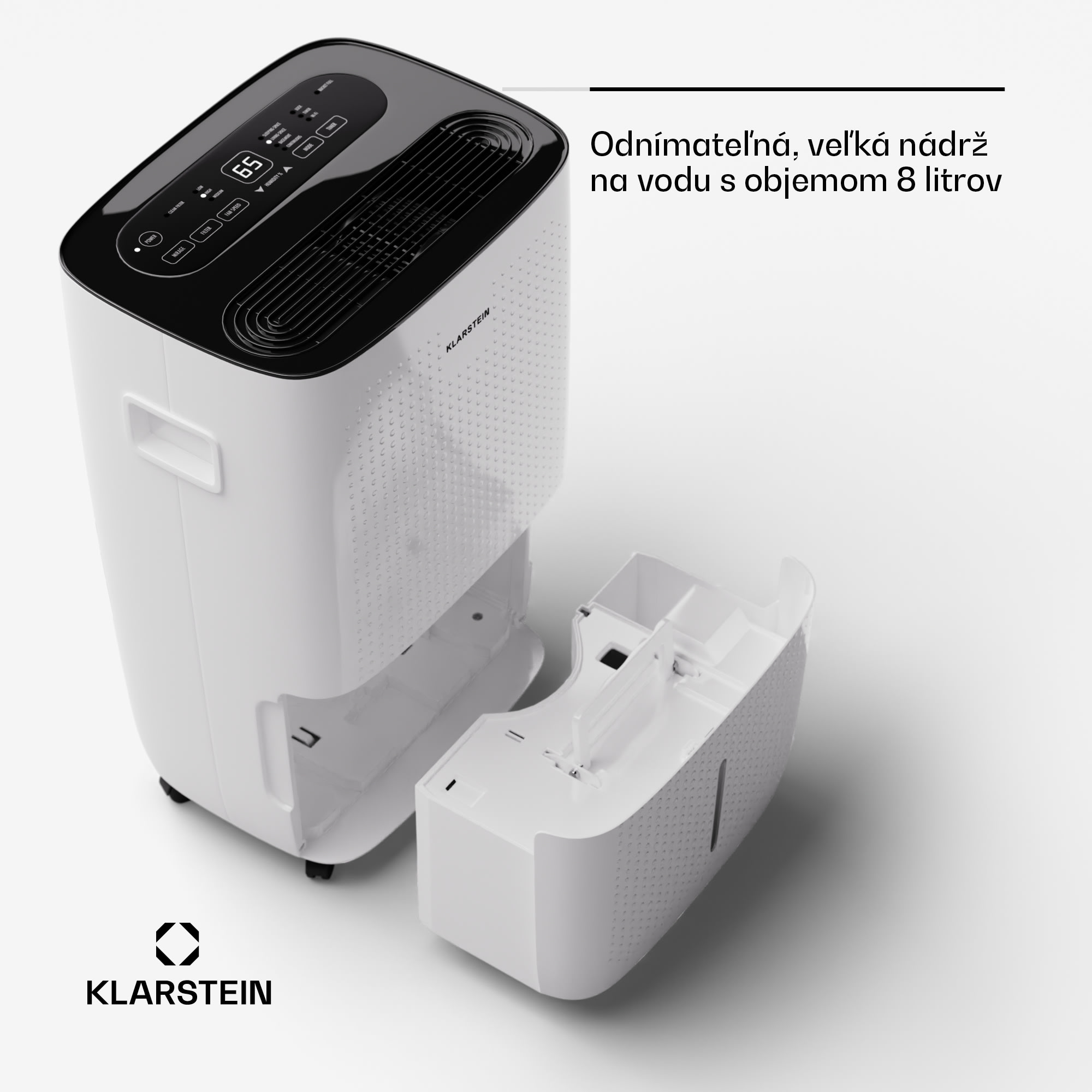 Klarstein DryFy Pro Connect Smart, Odvlhčovač vzduchu, WiFi, Kompresný, 60l/24h, 45-65m² – Obrázok 4