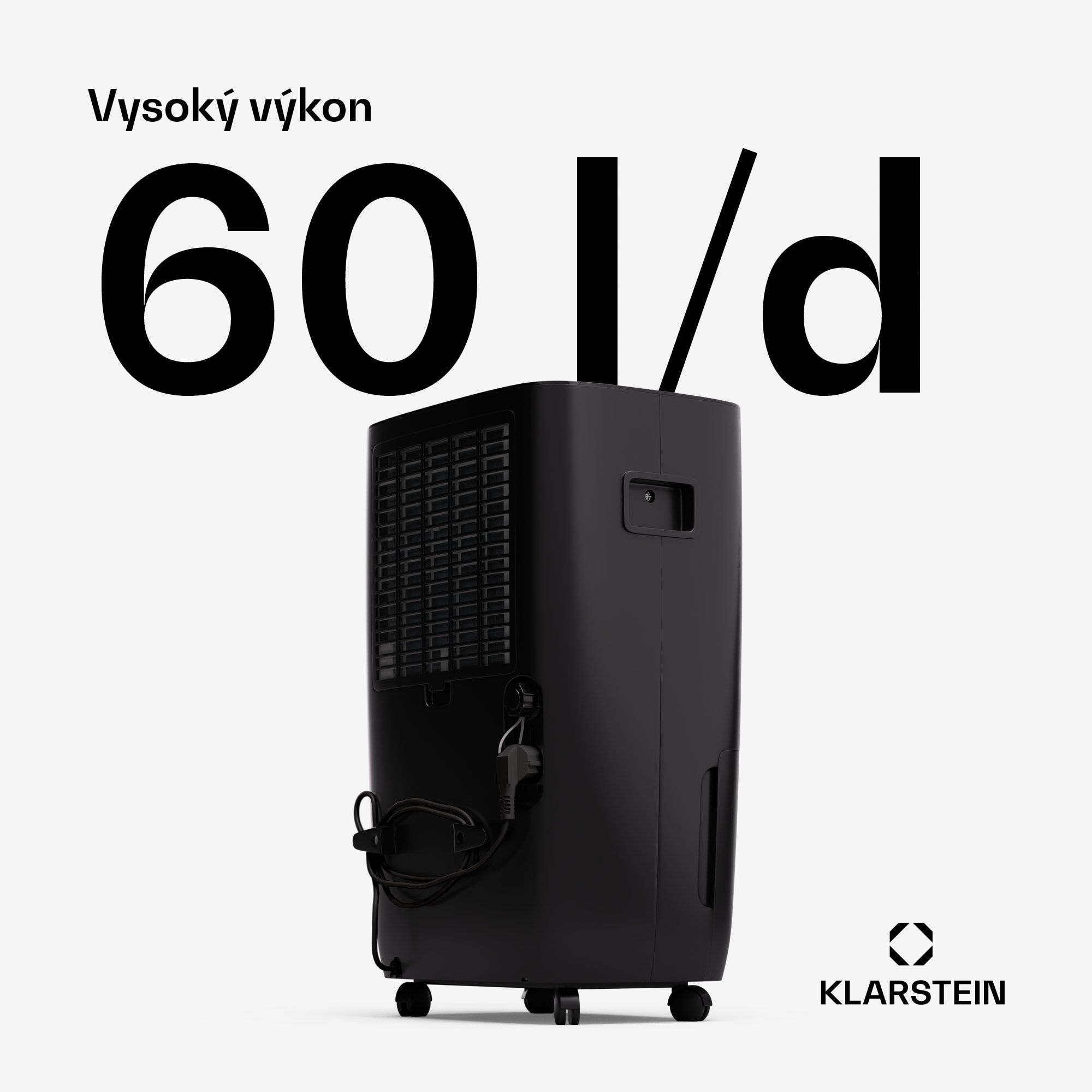 Klarstein DryFy Pro Connect 60 Smart, Odvlhčovač, WiFi, Kompresia, 60l/24h, 45-65 m² – Obrázok 2