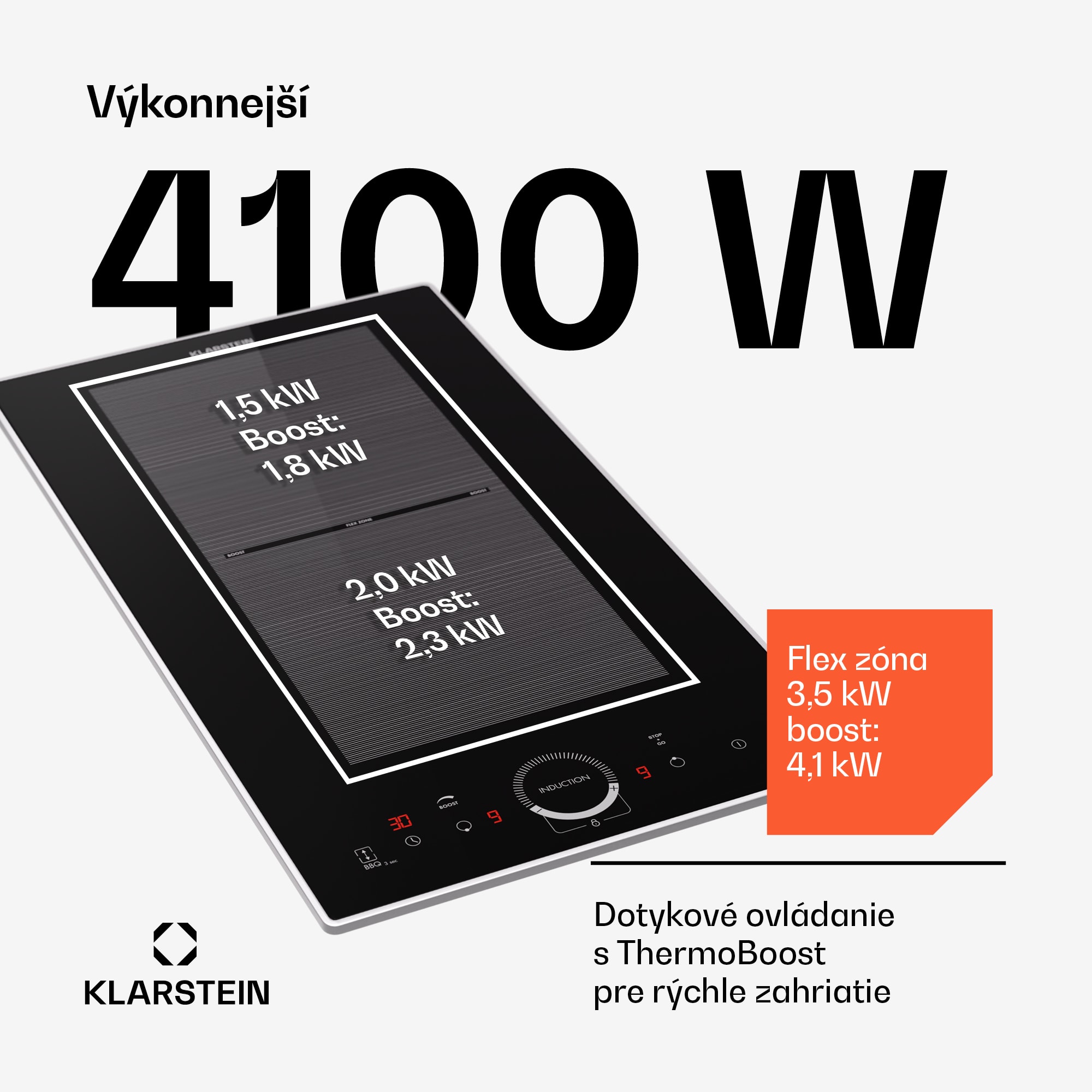 Klarstein Delicatessa Domino Prime, vstavaná indukčná varná doska, 2 zóny, 3500 W – Obrázok 2