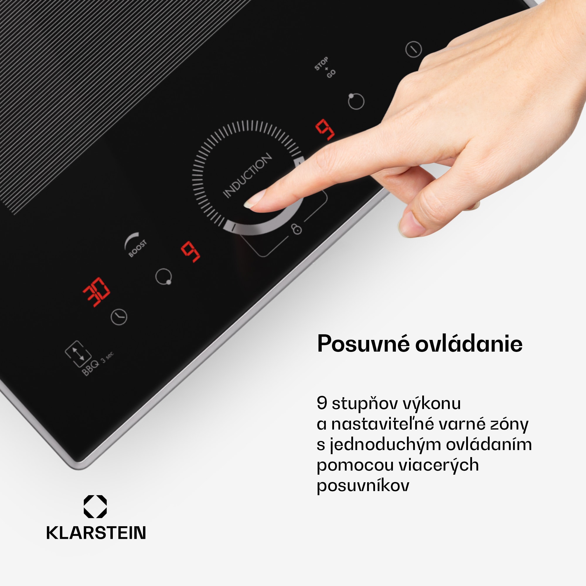 Klarstein Delicatessa Domino Prime, vstavaná indukčná varná doska, 2 zóny, 3500 W – Obrázok 4