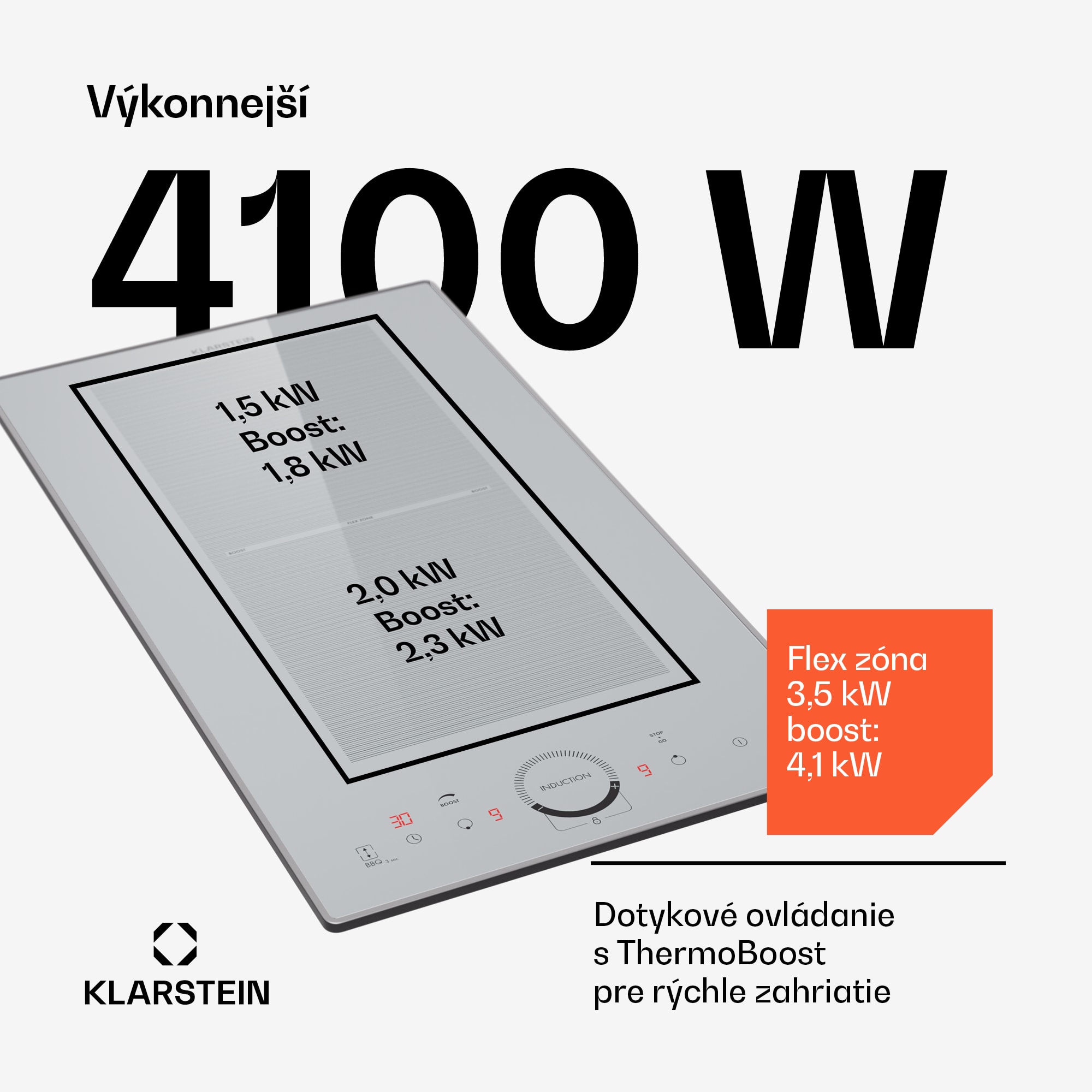 Klarstein Delicatessa Domino Prime, vstavaná indukčná varná doska, 2 zóny, 3500 W – Obrázok 2